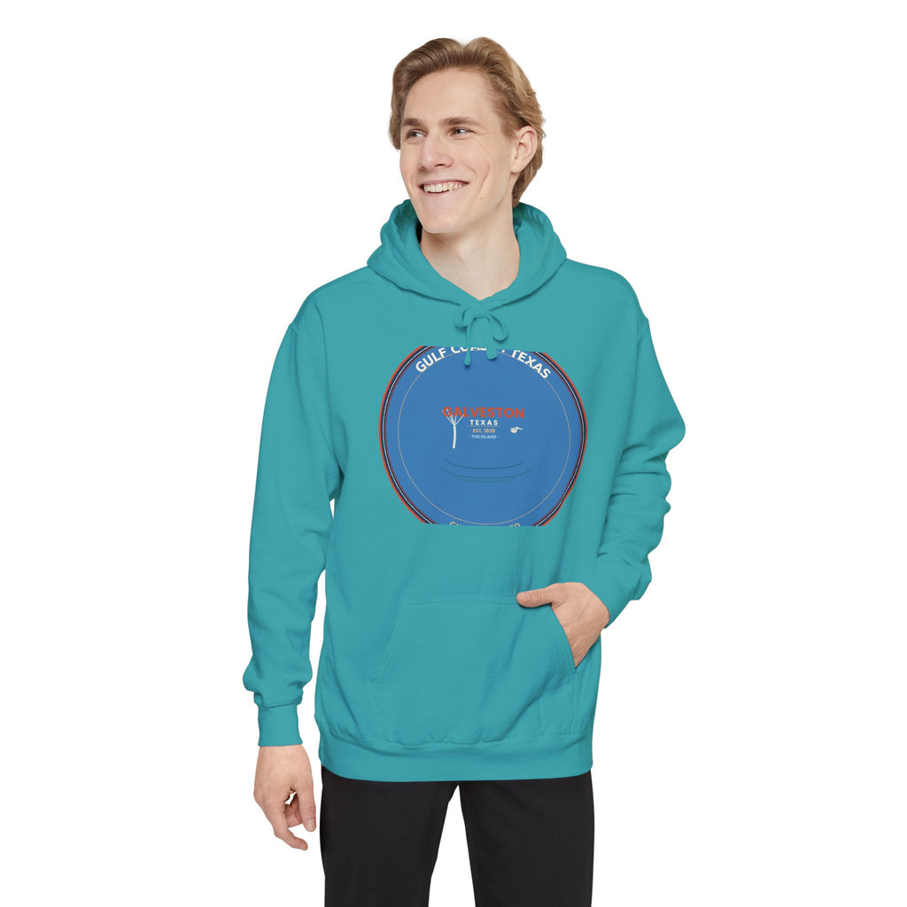 Galveston Texas Hoodie | Vintage Coastal Badge | CC 1567