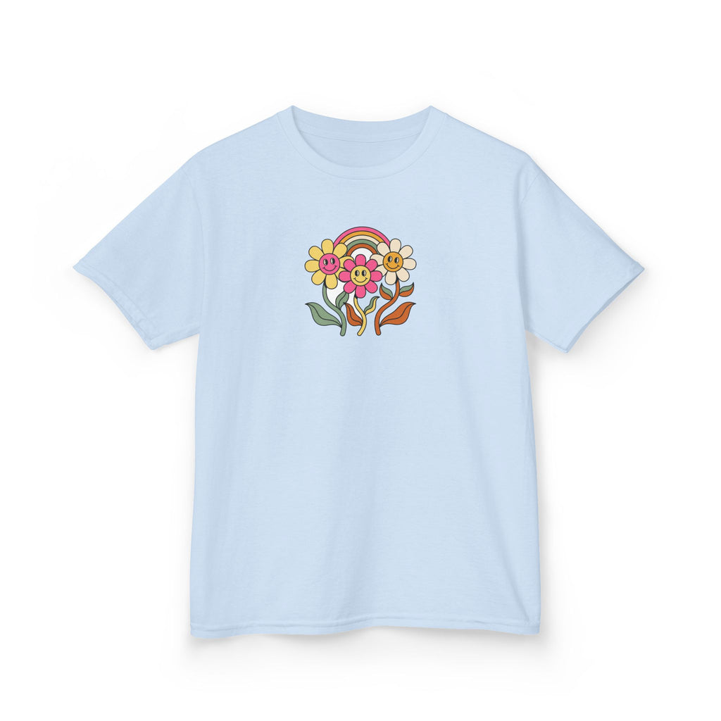 Groovy Daisy Shirt Retro Rainbow Flower Kids Tee