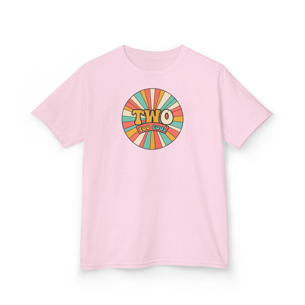 2nd Birthday Shirt TWO Too Cool Retro Sunburst Kids Tee