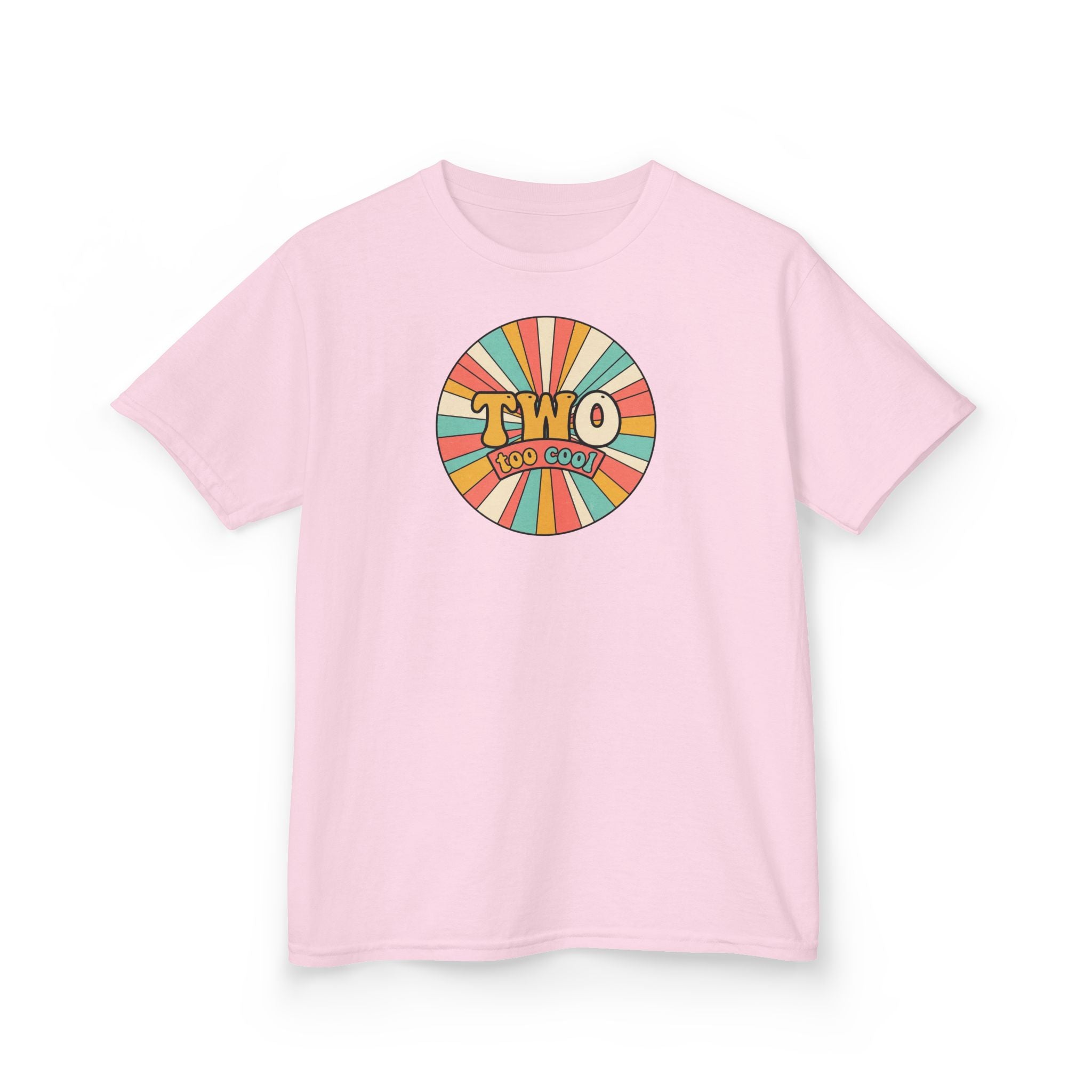 2nd Birthday Shirt TWO Too Cool Retro Sunburst Kids Tee