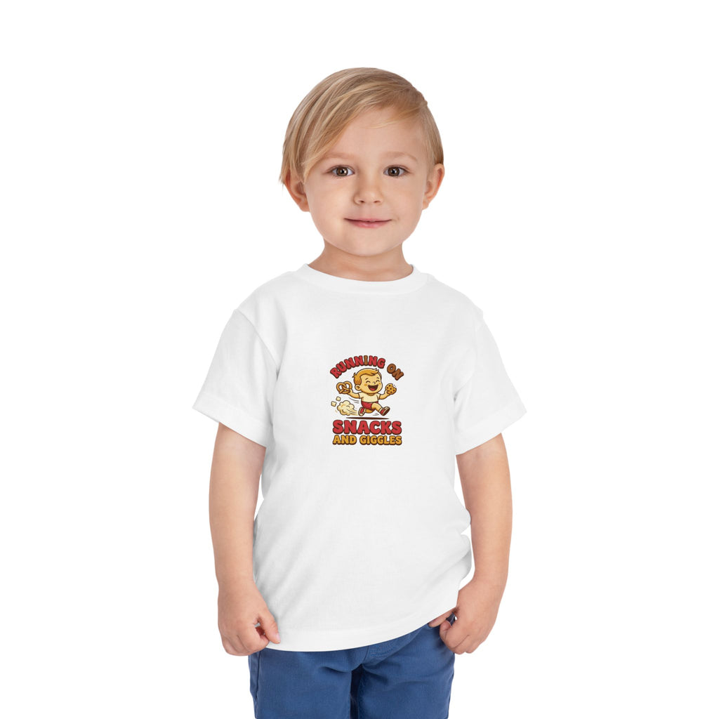 Running on Snacks and Giggles Toddler Shirt Funny Tee