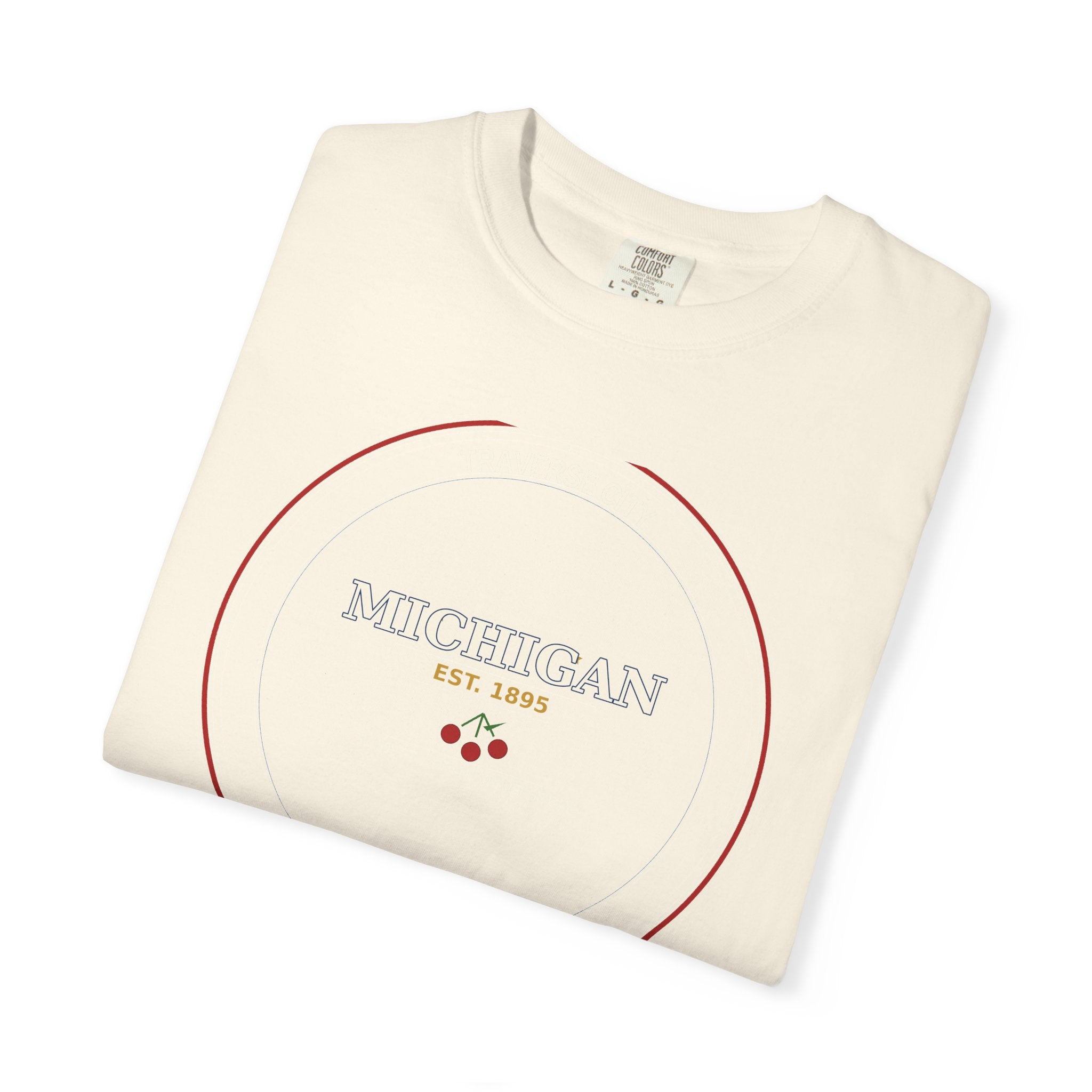 Traverse City Michigan Tee | Vintage Cherry Capital Badge