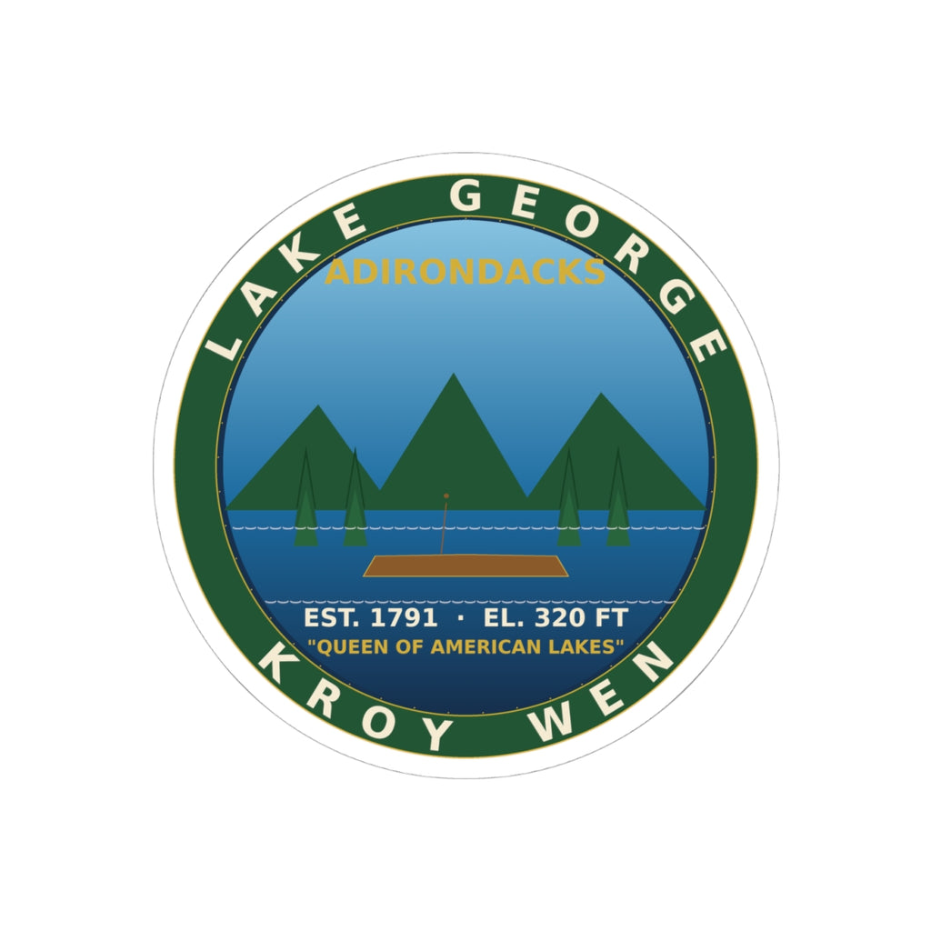 Lake George Adirondacks Badge Sticker