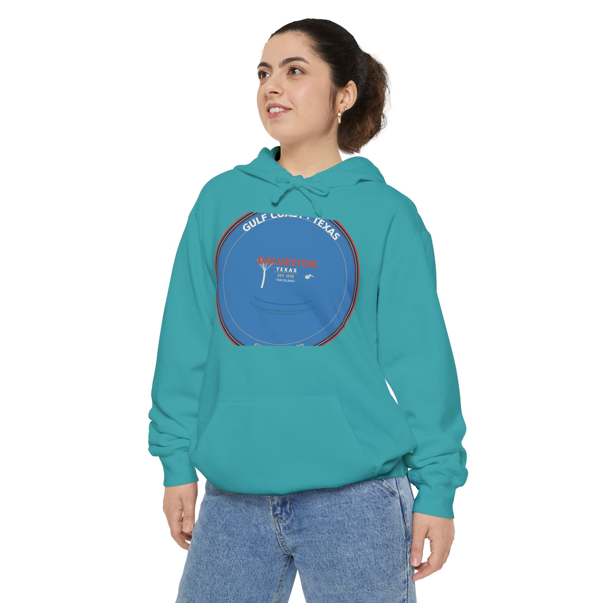 Galveston Texas Hoodie | Vintage Coastal Badge | CC 1567