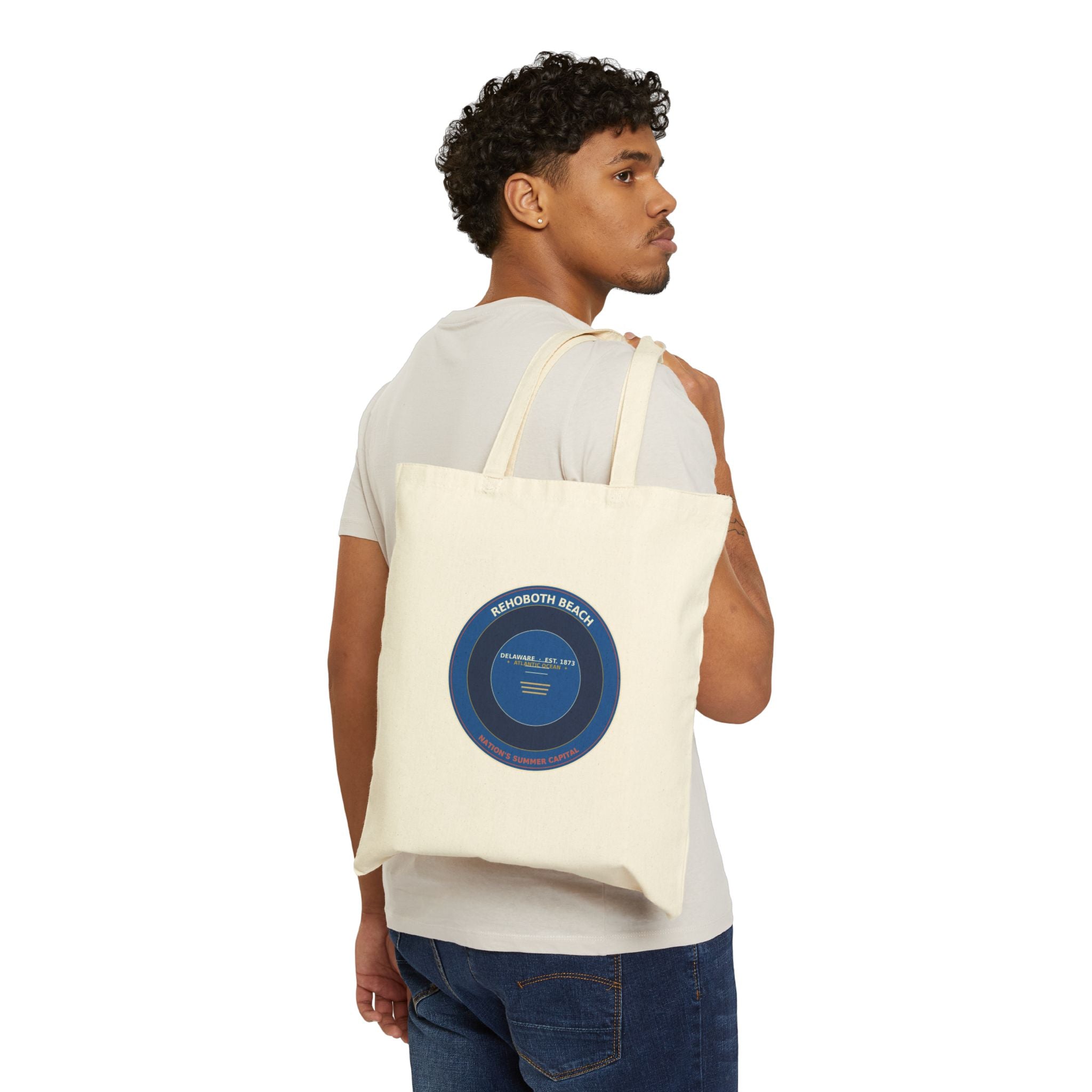 Rehoboth Beach Delaware Tote Bag | Vintage Boardwalk Badge