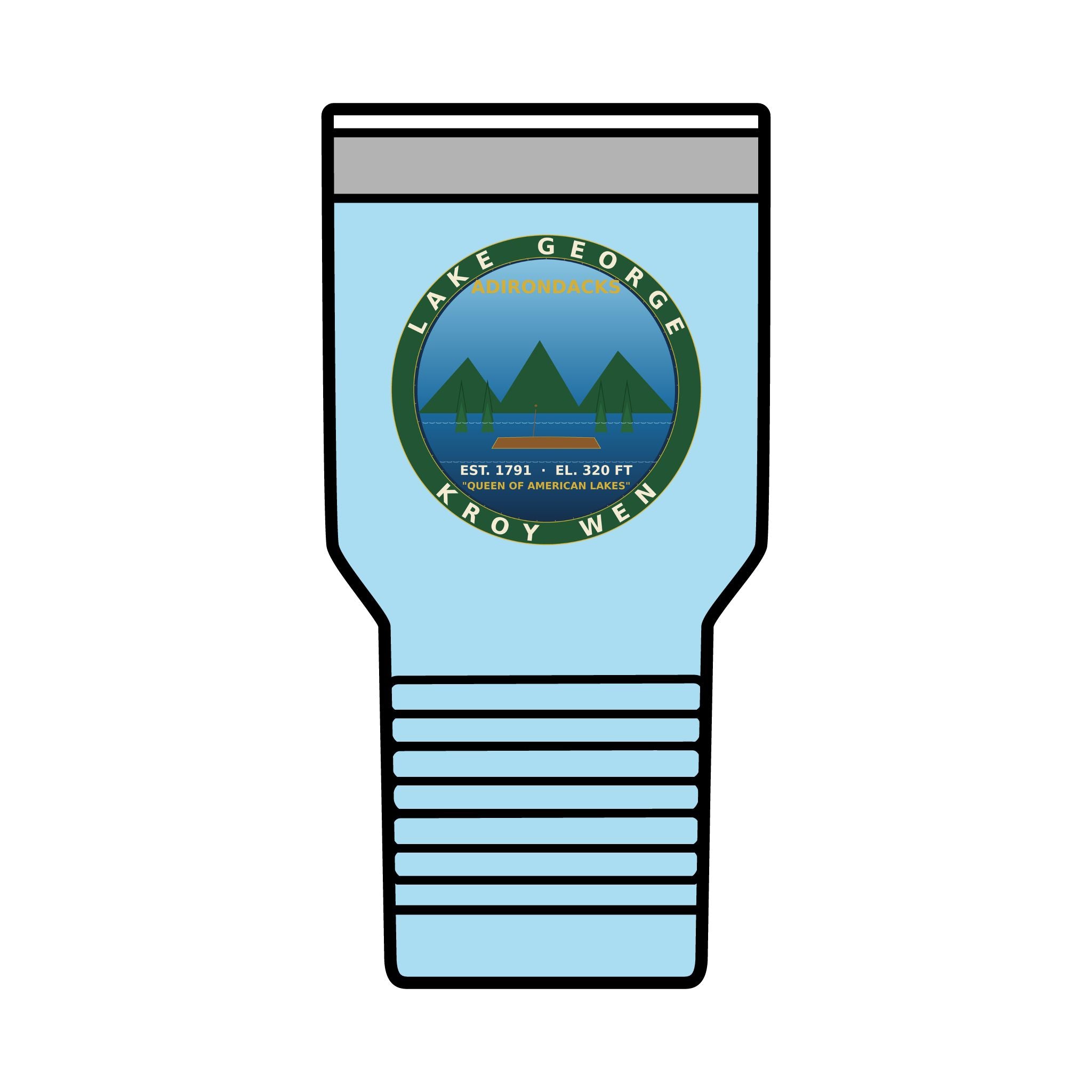 Lake George Adirondacks Badge 30oz Tumbler