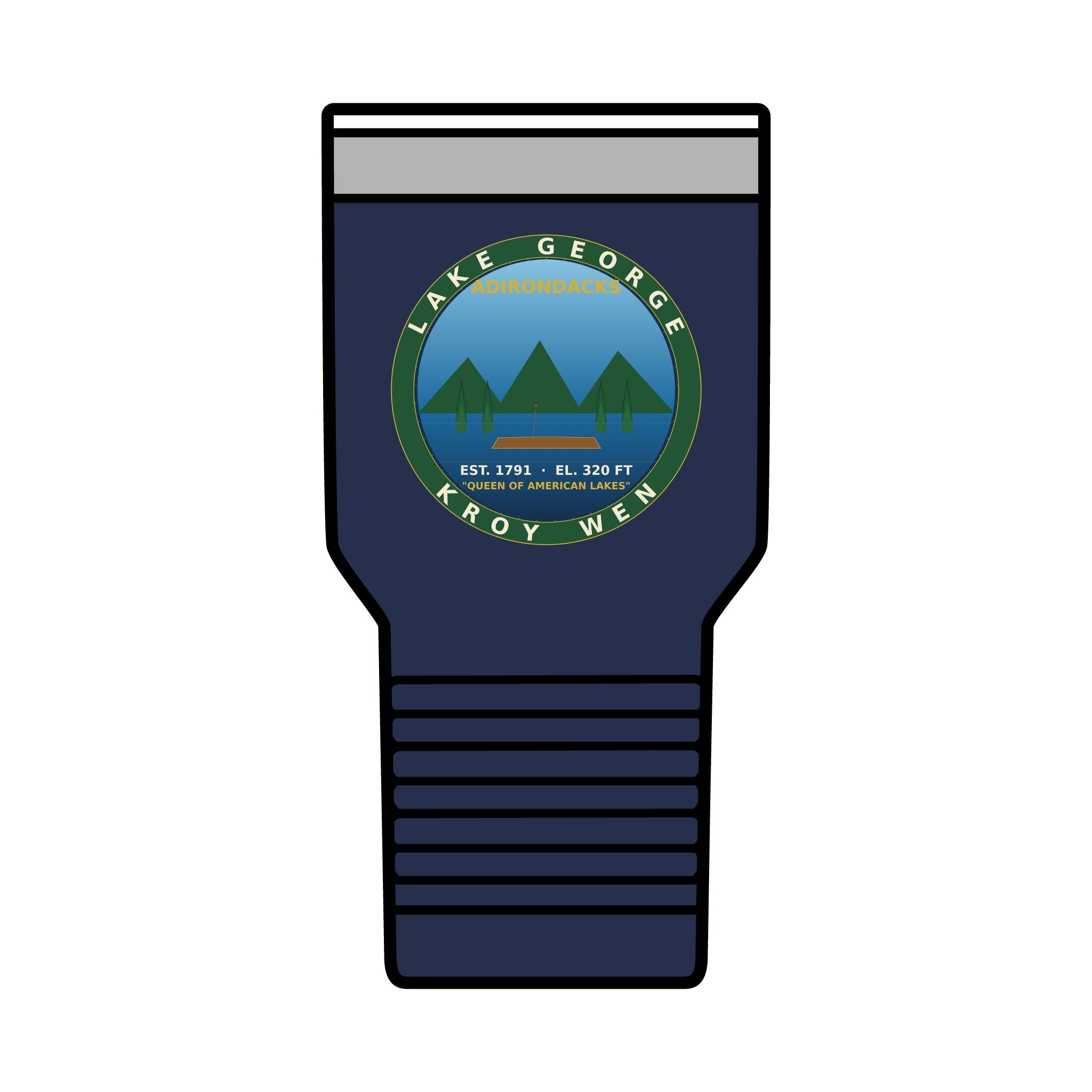 Lake George Adirondacks Badge 30oz Tumbler