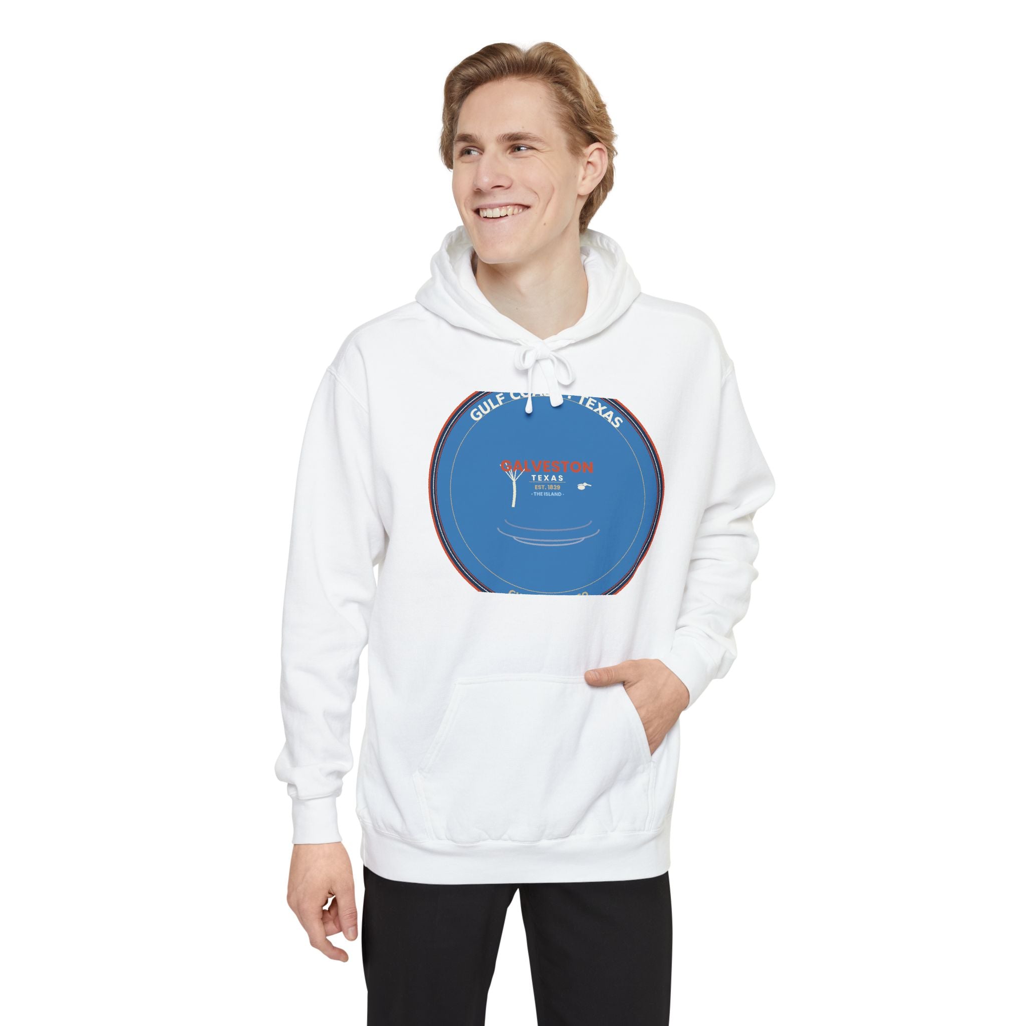 Galveston Texas Hoodie | Vintage Coastal Badge | CC 1567