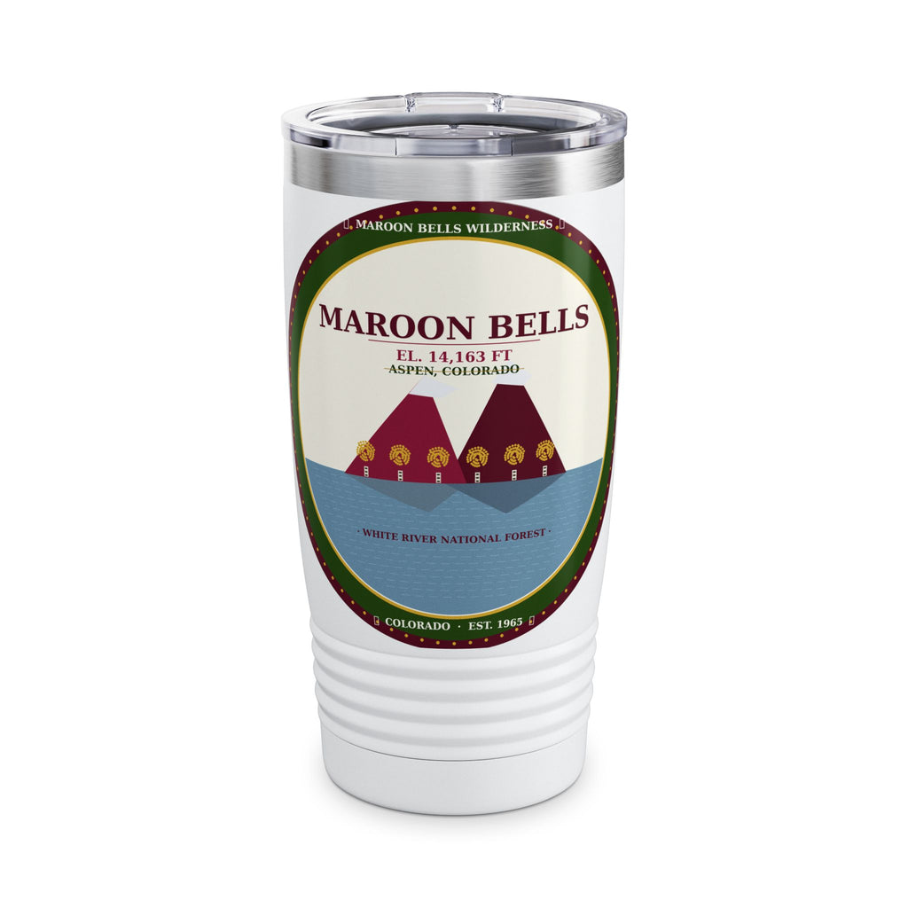 Maroon Bells Badge 20oz Tumbler — Colorado 14er