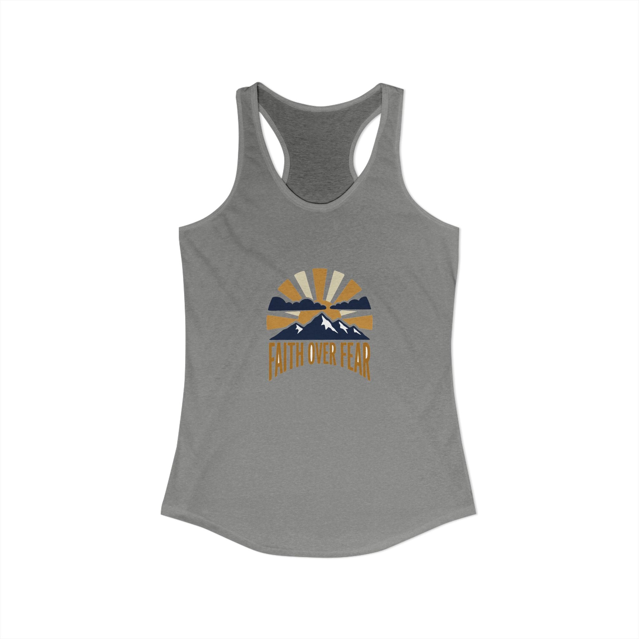 Faith Over Fear Tank Top | Inspirational Christian Racerback Tank