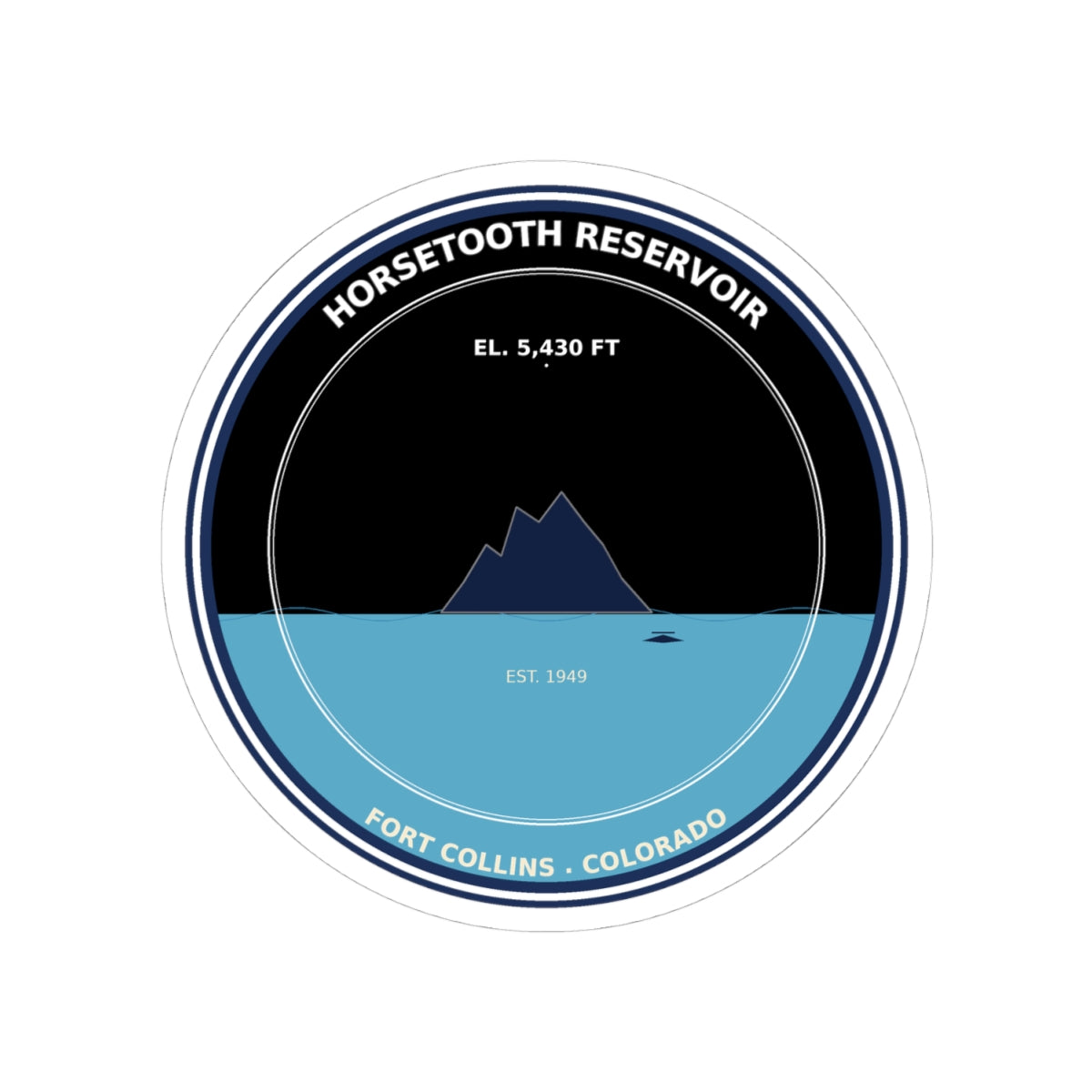 Horsetooth Reservoir Colorado Sticker | Fort Collins CO Souvenir