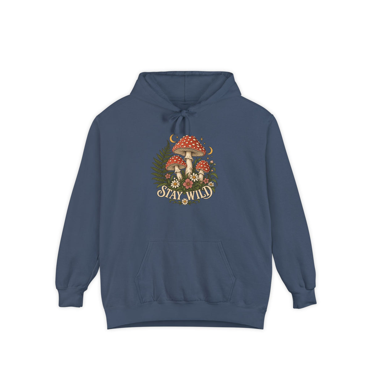 Mushroom Hoodie | Vintage Botanical Toadstool Art | Comfort Colors Garment Dyed