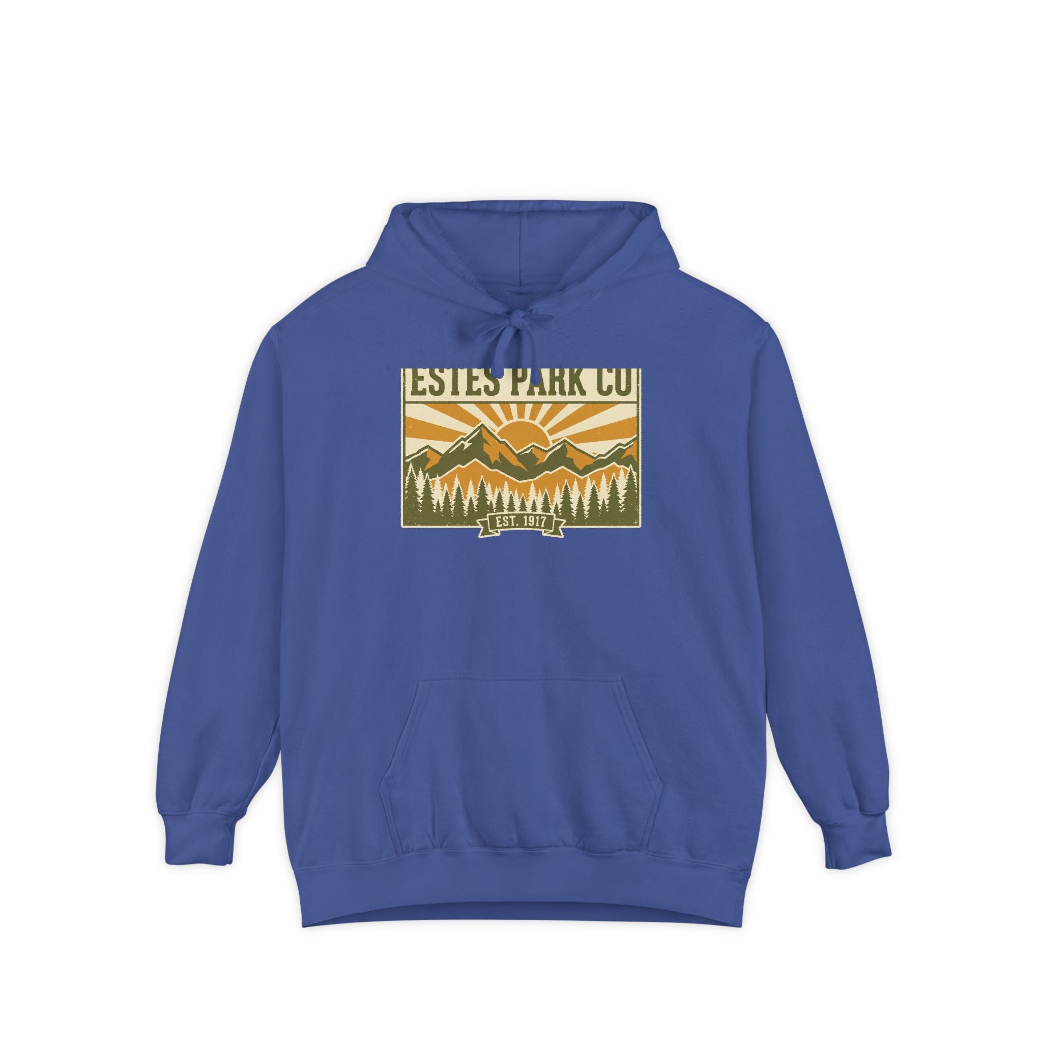 Estes Park CO Vintage Hoodie | EST. 1917 Colorado Mountain Sweatshirt
