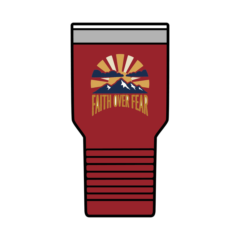 Faith Over Fear 30oz Tumbler | Christian Water Bottle
