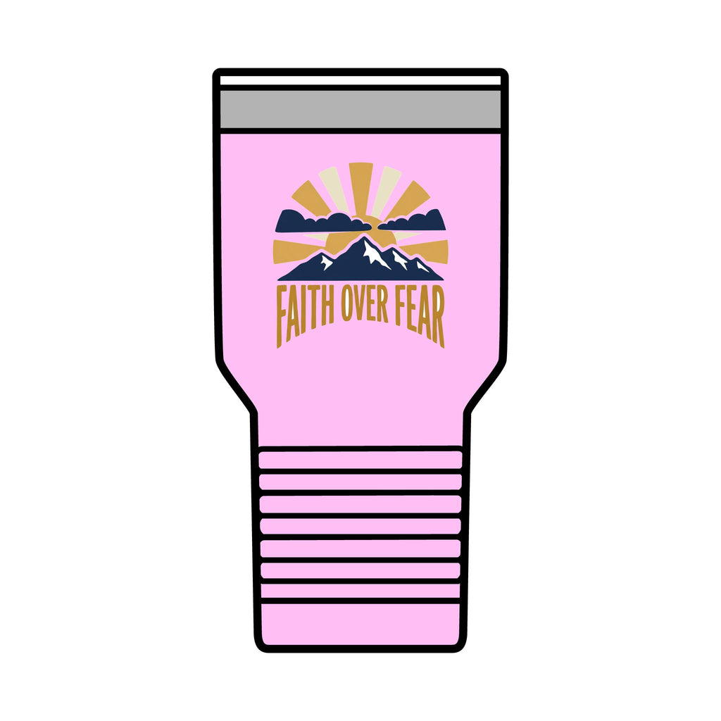 Faith Over Fear 30oz Tumbler | Christian Water Bottle