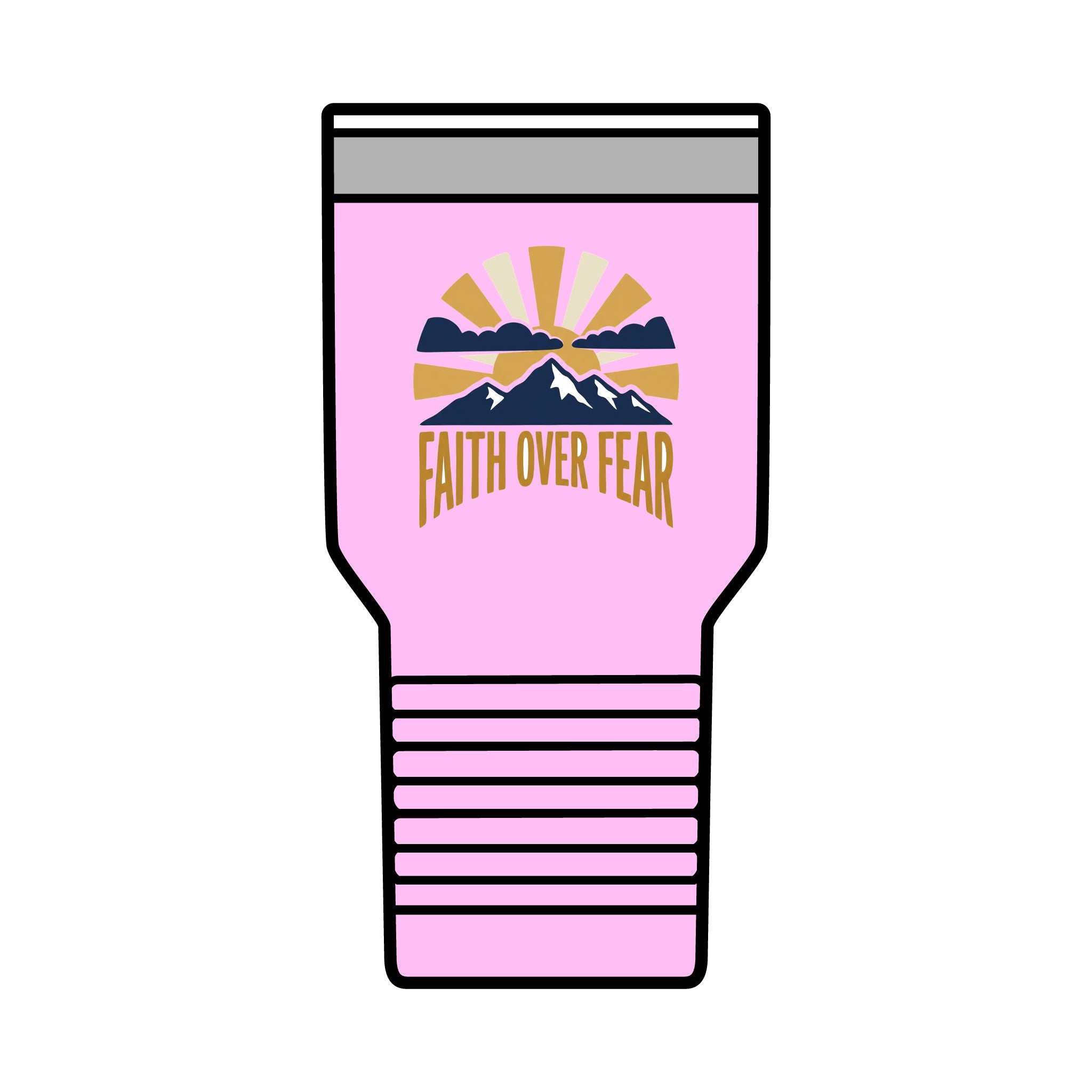 Faith Over Fear 30oz Tumbler | Christian Water Bottle