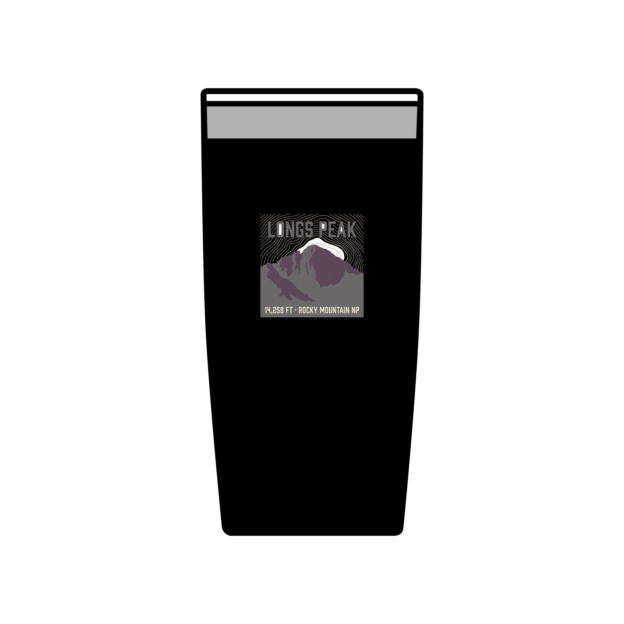 Longs Peak 20oz Tumbler — Colorado 14er insulated tumbler front view