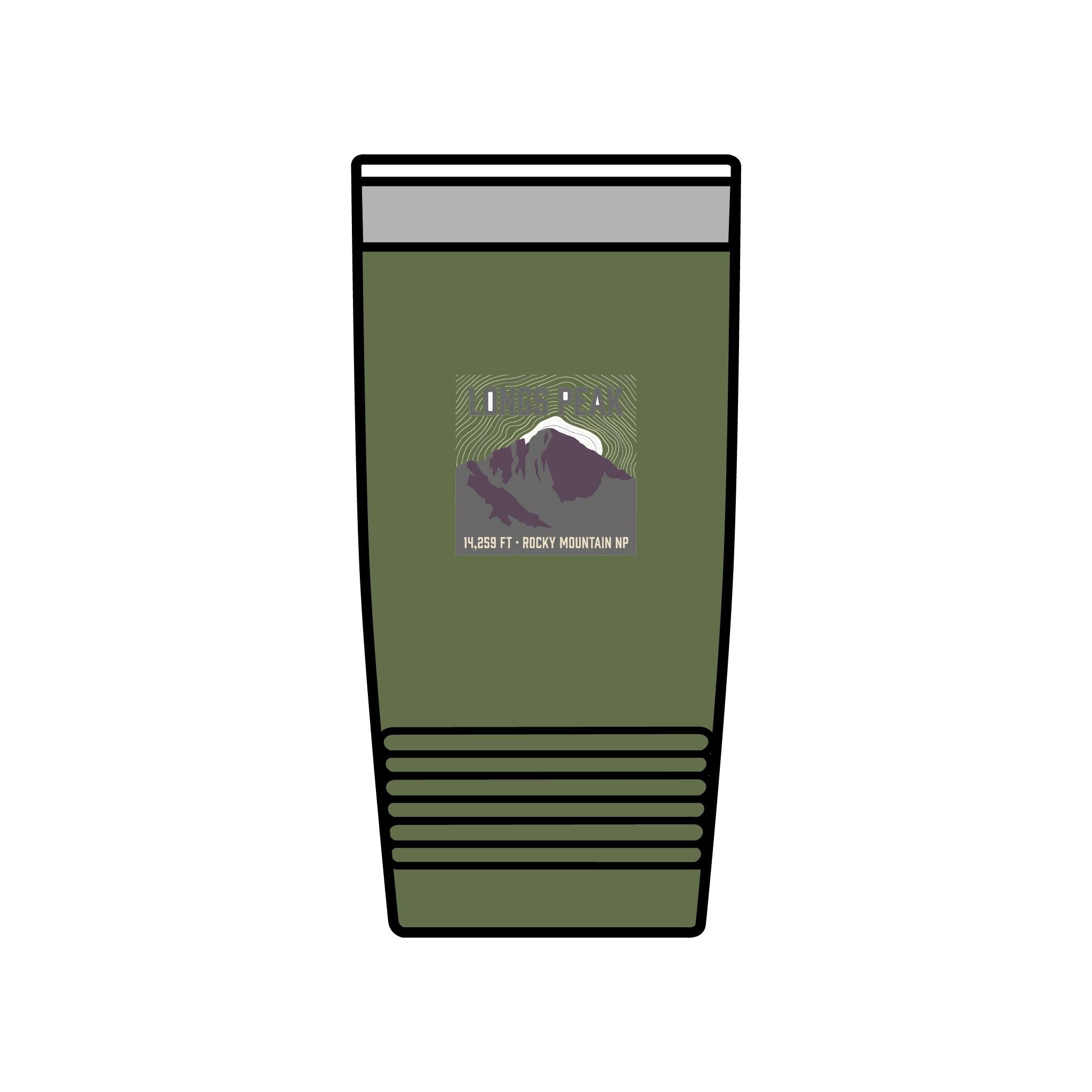 Longs Peak Tumbler 20oz — 14,259 ft Colorado mountain stainless tumbler