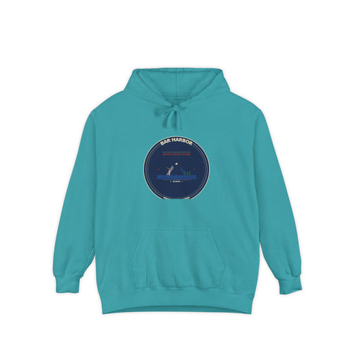 Bar Harbor Maine Hoodie | Acadia Vintage Badge Pullover