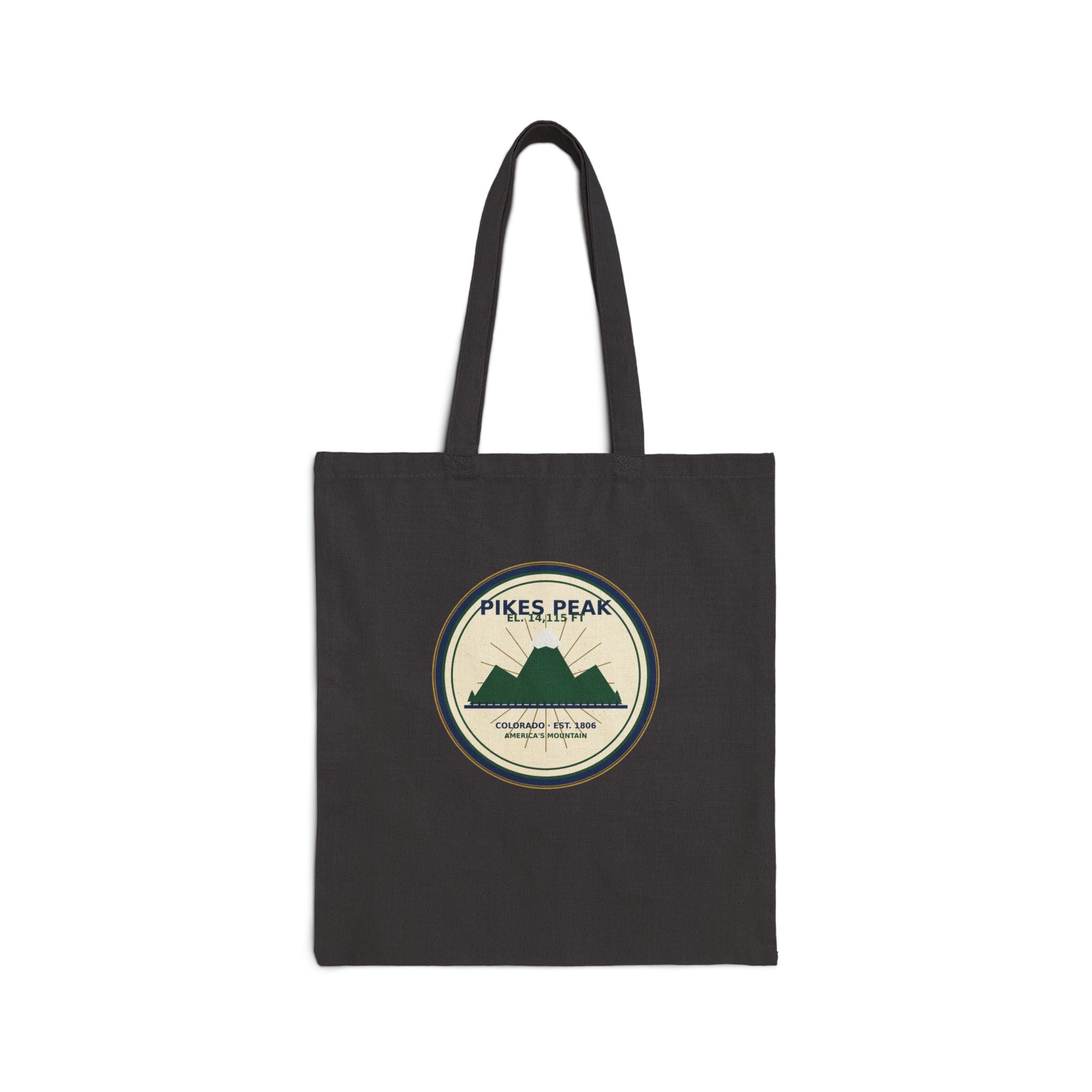 Pikes Peak Tote Bag | Vintage Colorado Mountain Badge