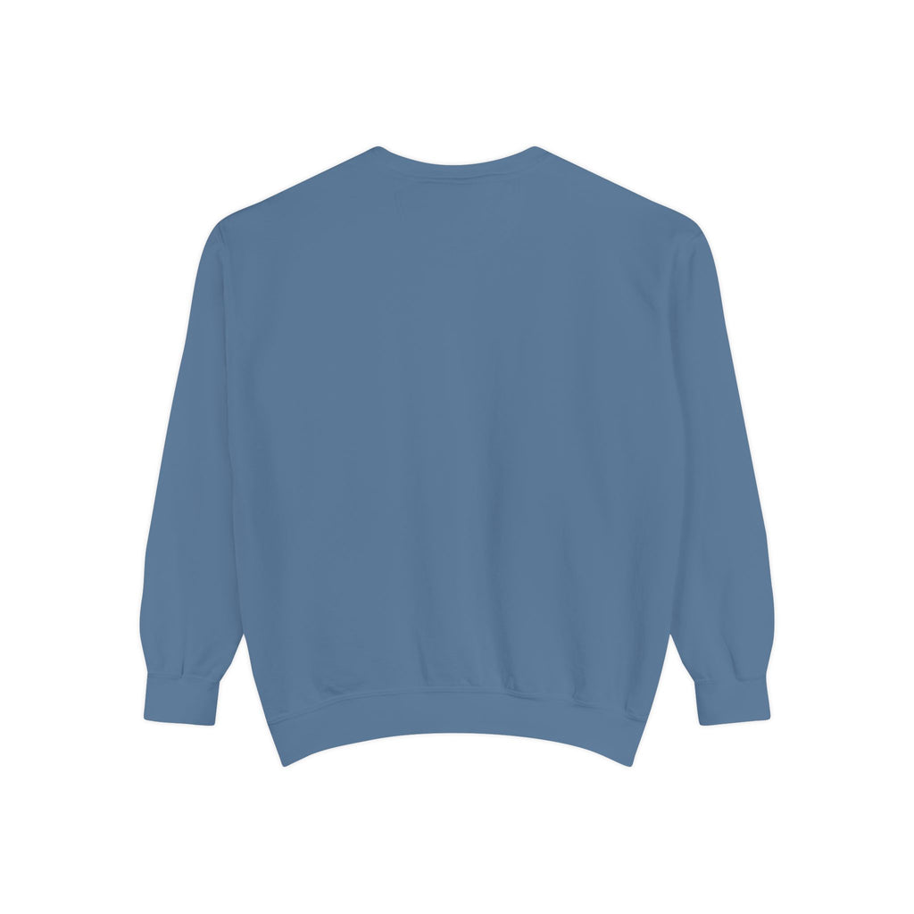 Retro Ghost Crewneck Sweatshirt | Ghost in a Knitted Beanie Cocoa Art | Comfort Colors Garment Dyed
