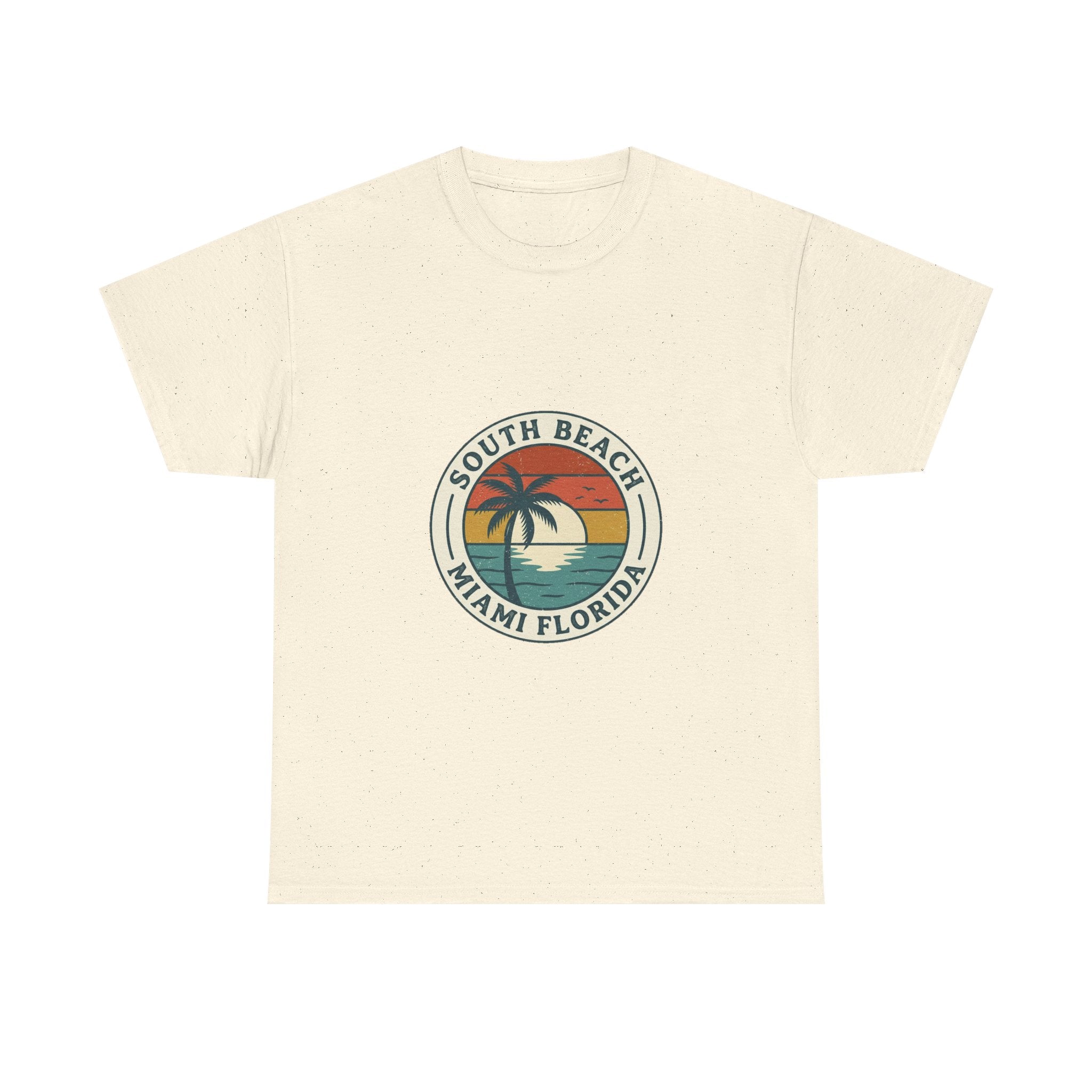 South Beach Miami Retro Tee | Vintage Travel Badge Summer Shirt