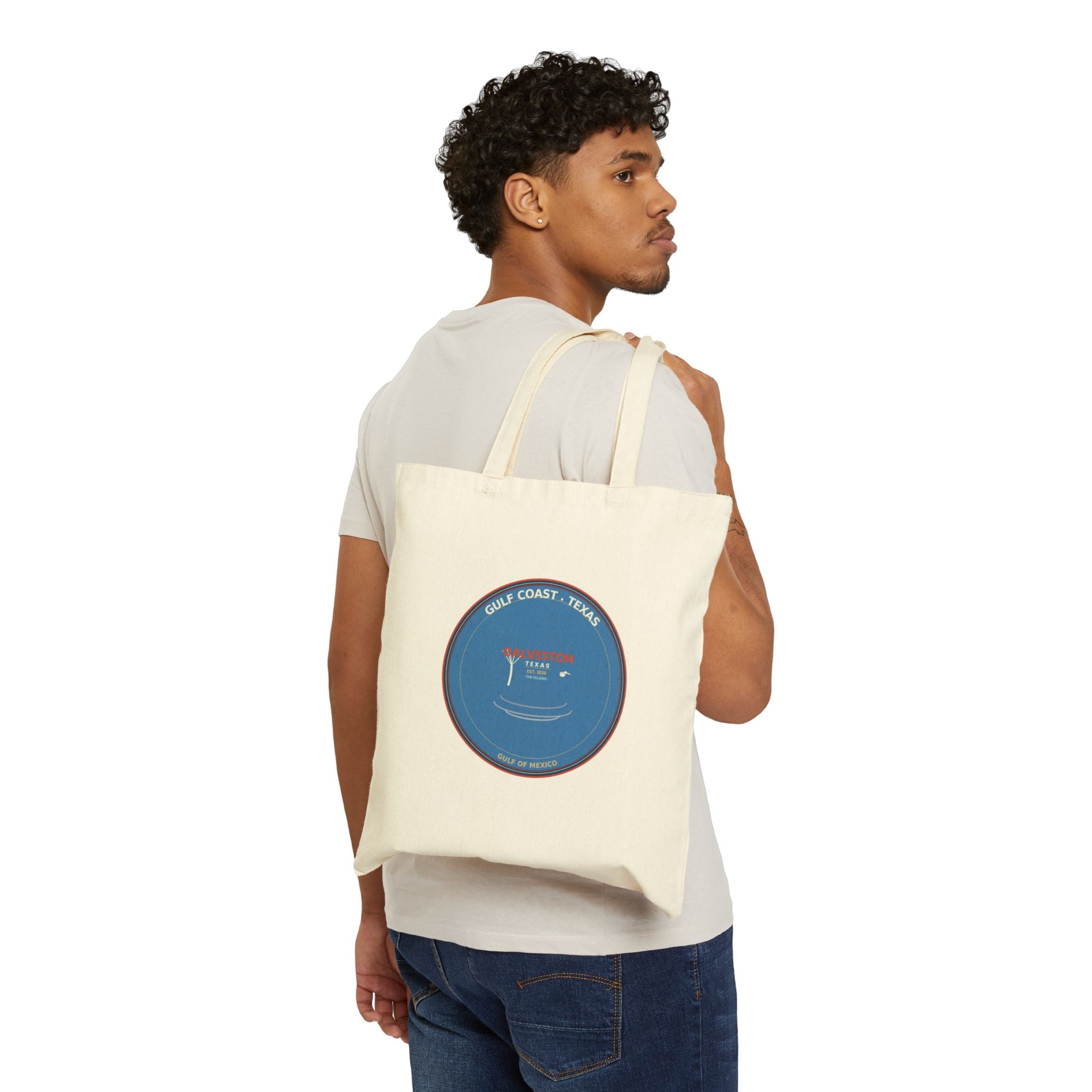 Galveston Texas Tote Bag | Gulf Coast Vintage Badge