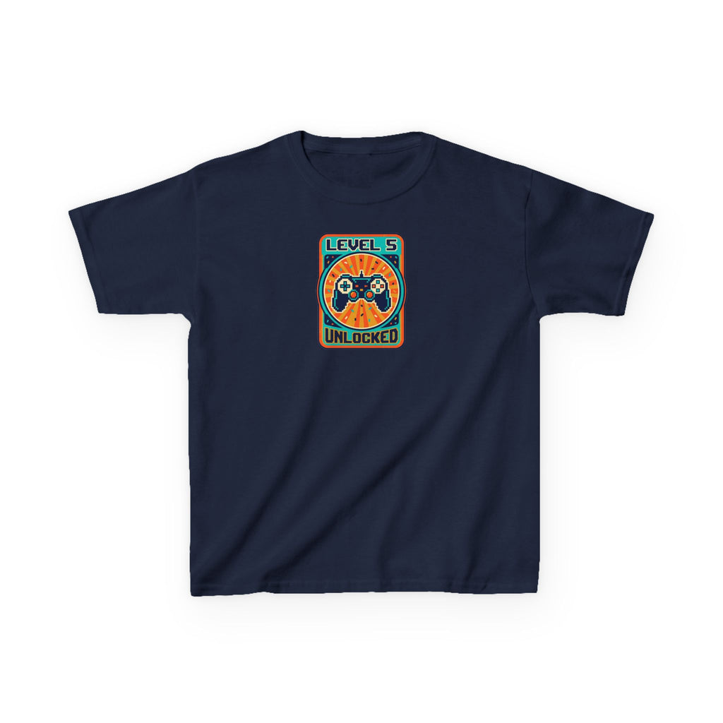 Level 5 Unlocked Birthday Shirt Gamer Kids Tee