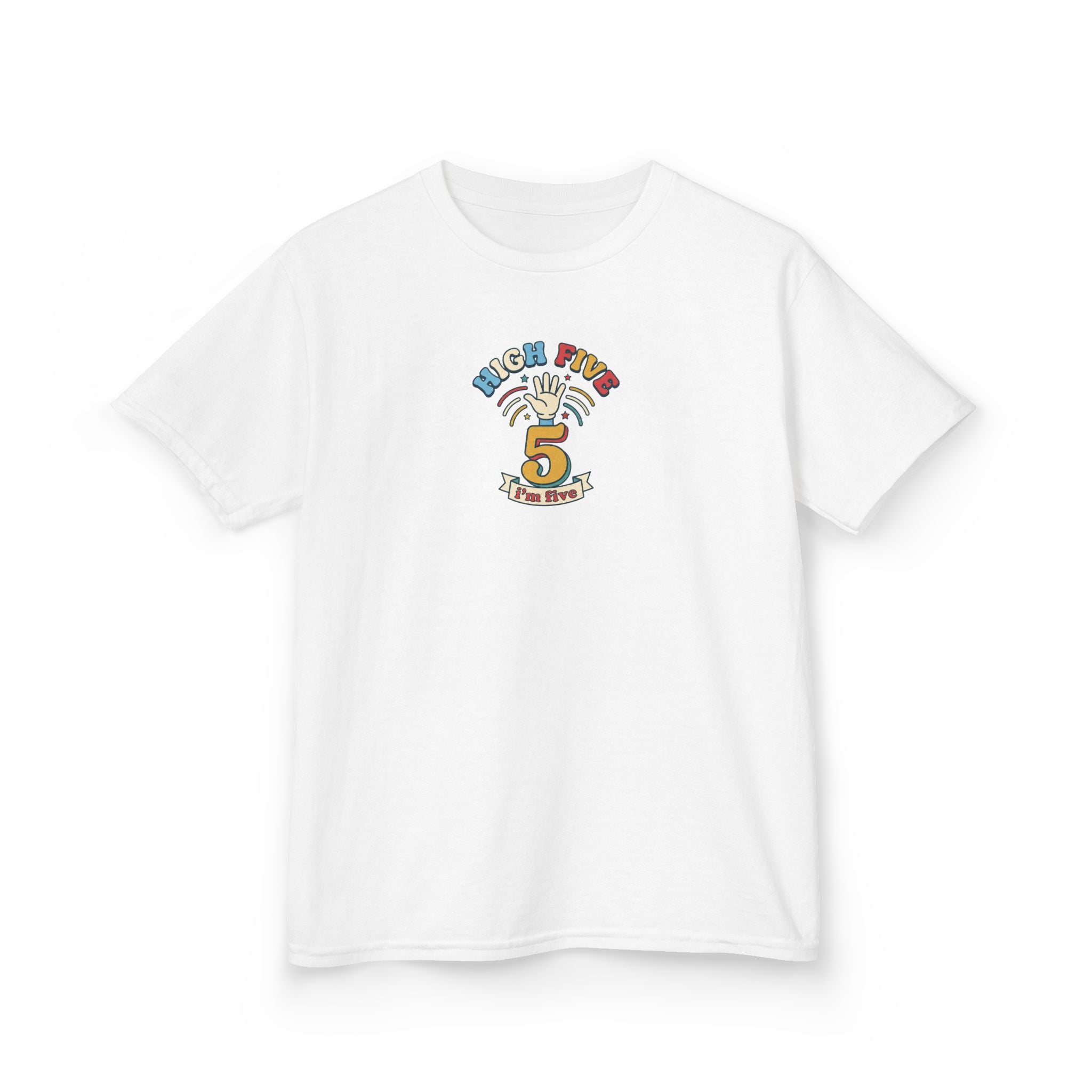 High Five I'm Five Birthday Shirt 5th Birthday Kids Tee