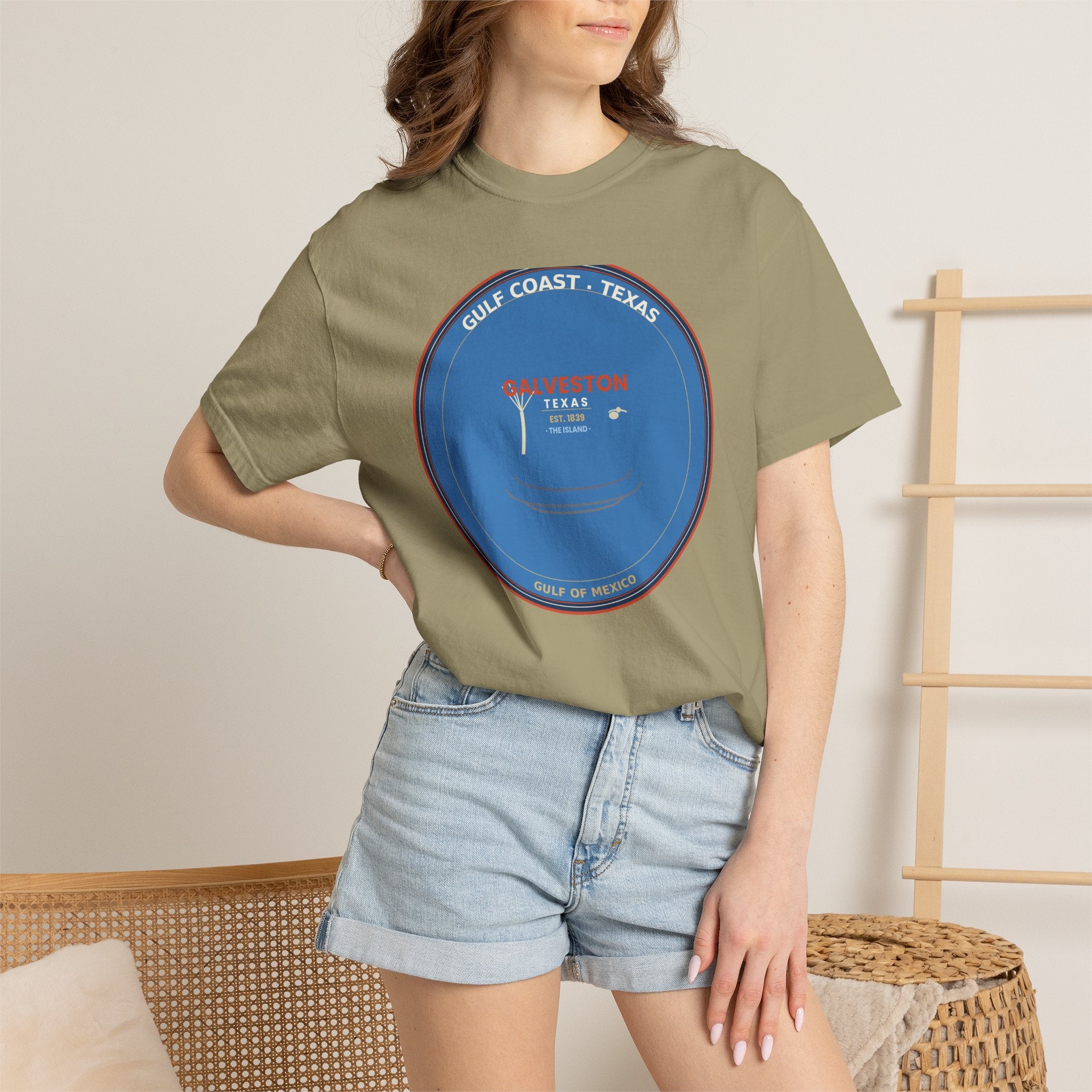 Galveston Texas Vintage Coastal Tee | Comfort Colors 1717
