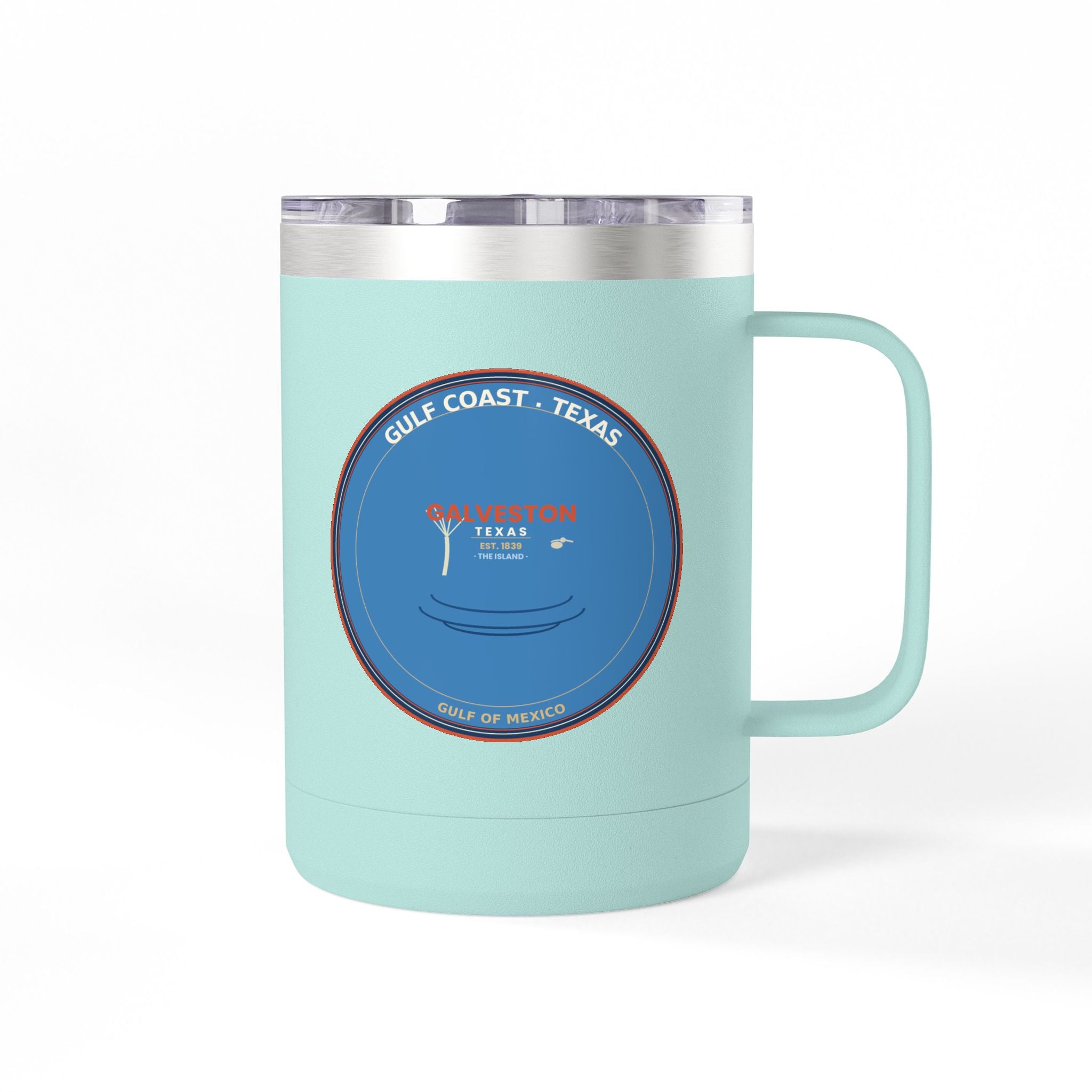 Galveston Texas Tumbler | Gulf Coast Vintage Badge | 15oz