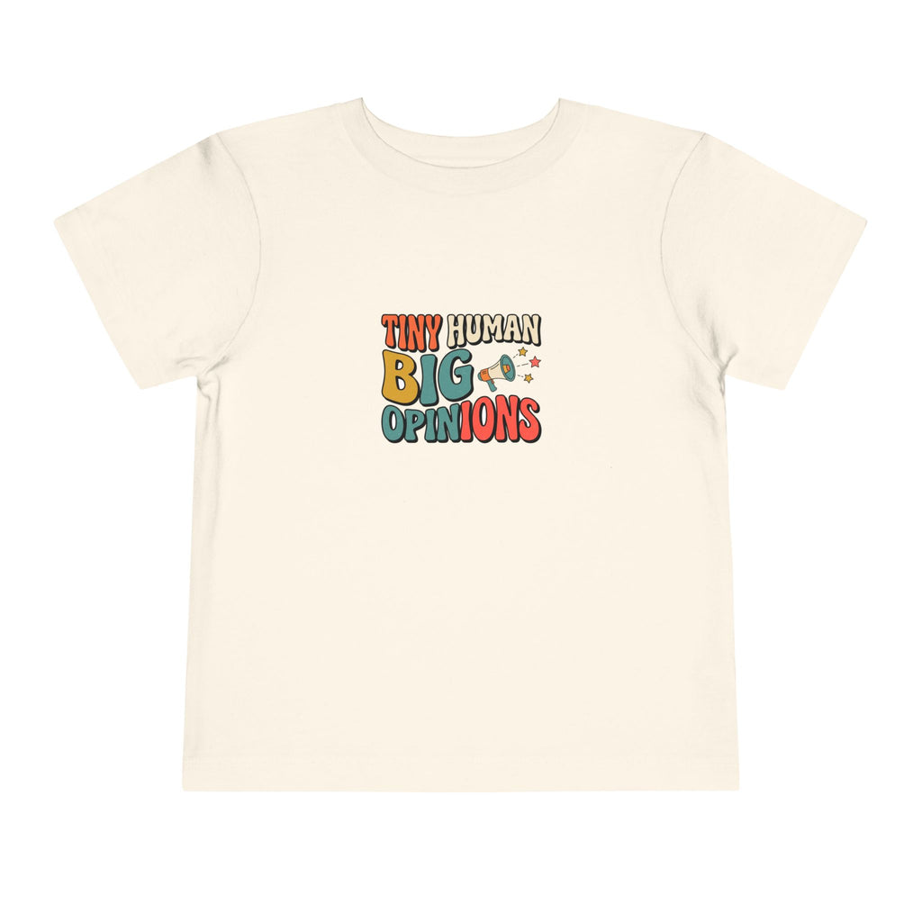Tiny Human Big Opinions Toddler Shirt Funny Retro Tee