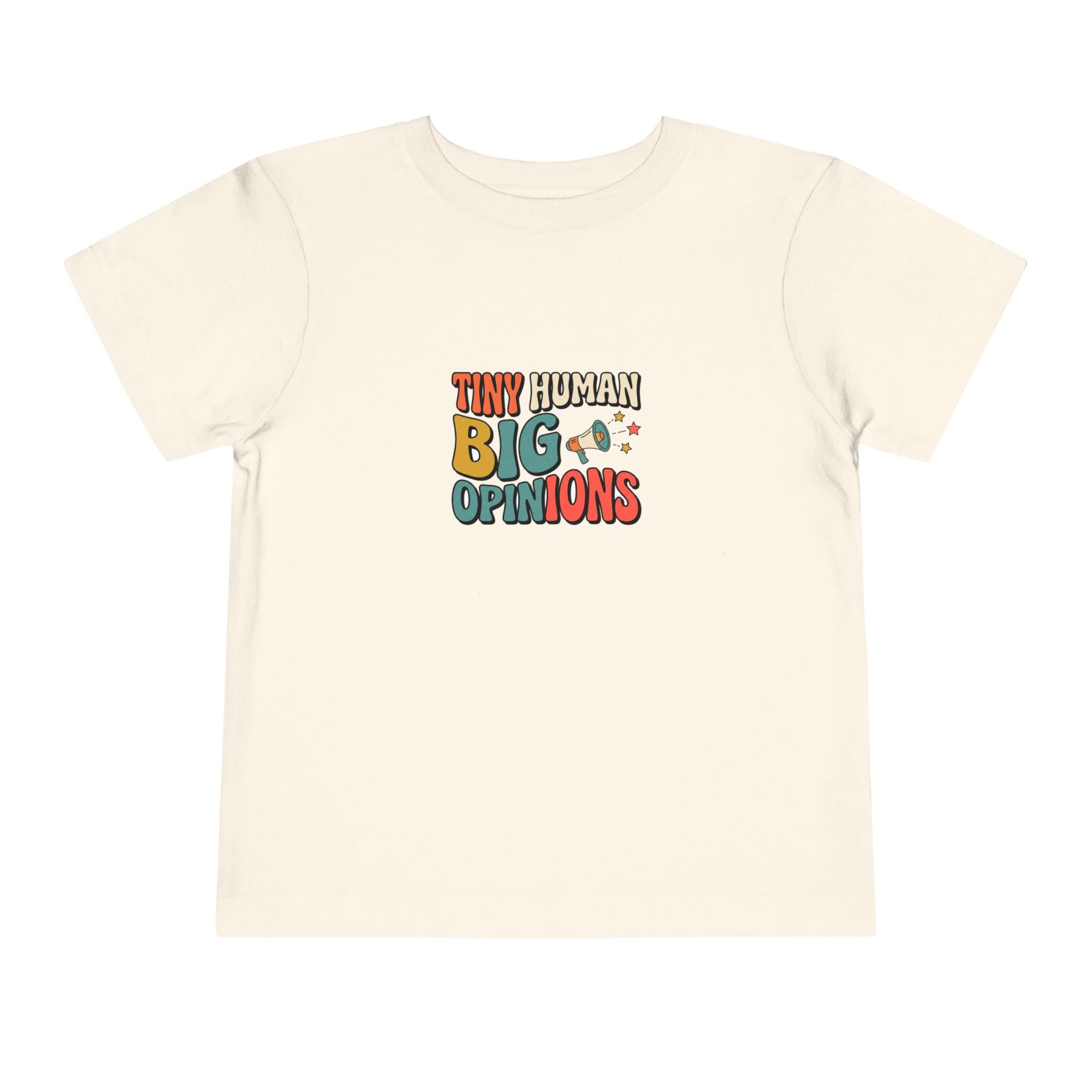 Tiny Human Big Opinions Toddler Shirt Funny Retro Tee