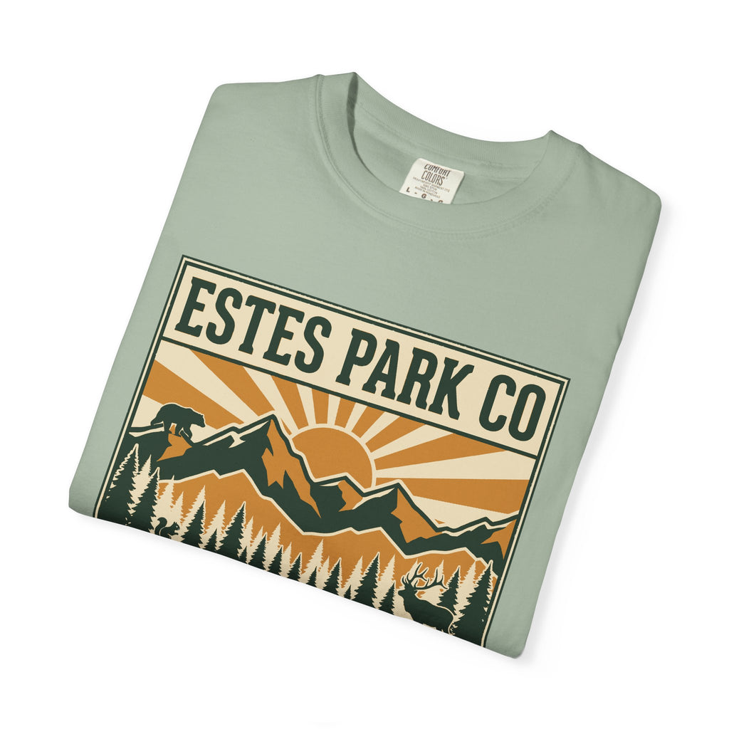 Estes Park CO Hidden Wildlife Tee | Forest Green EST. 1917 | Comfort Colors