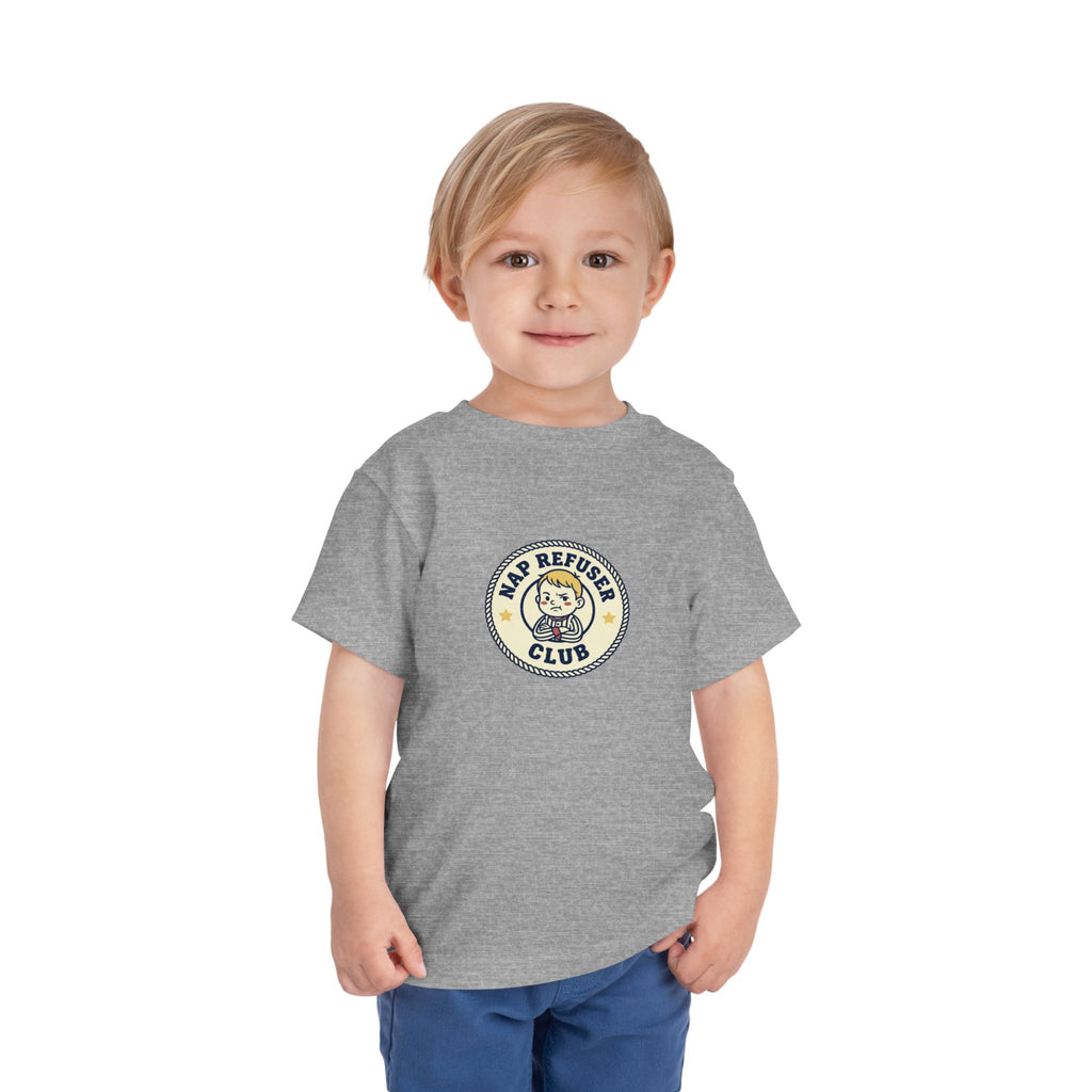 Nap Refuser Club Toddler Shirt Funny Nap Badge Tee