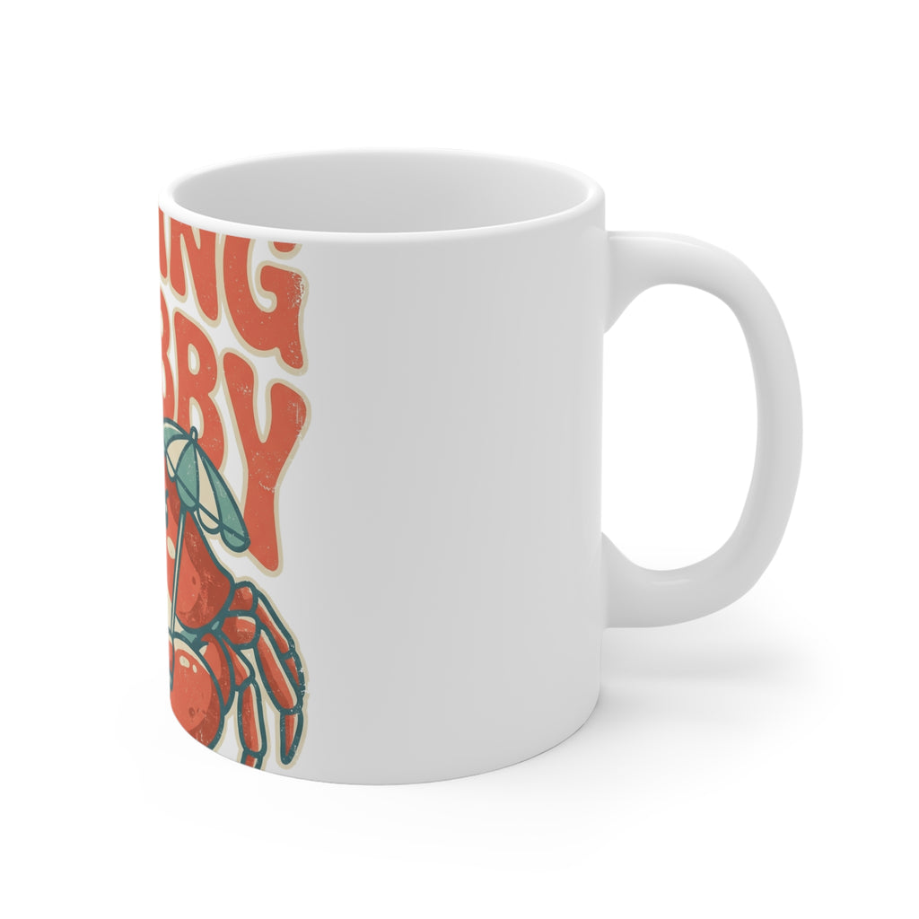Feeling Crabby 11oz Mug | Funny Crab Coffee Mug Beach Gift