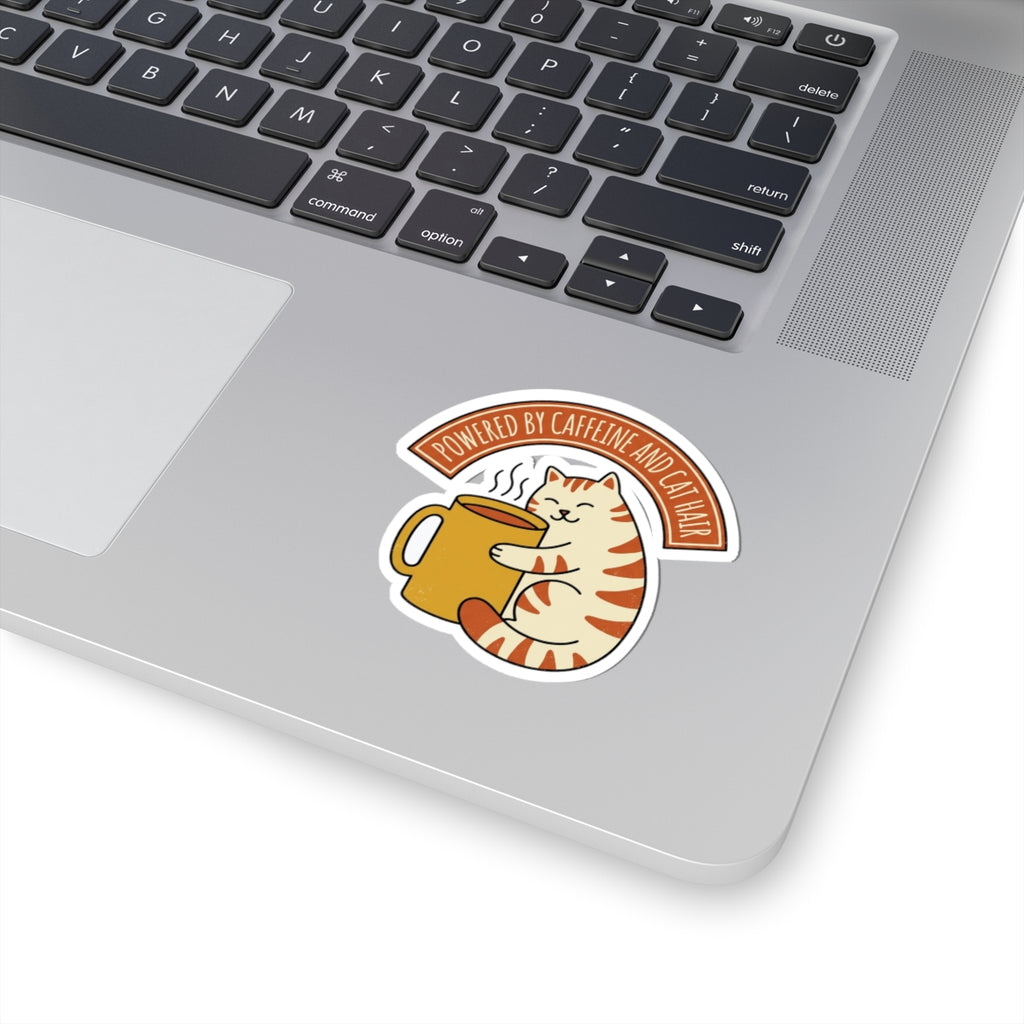 Cat Coffee Powered by Caffeine — Sticker