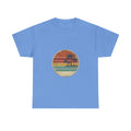 Retro Sunset Circle Tee | Vintage Beach Badge Summer Shirt