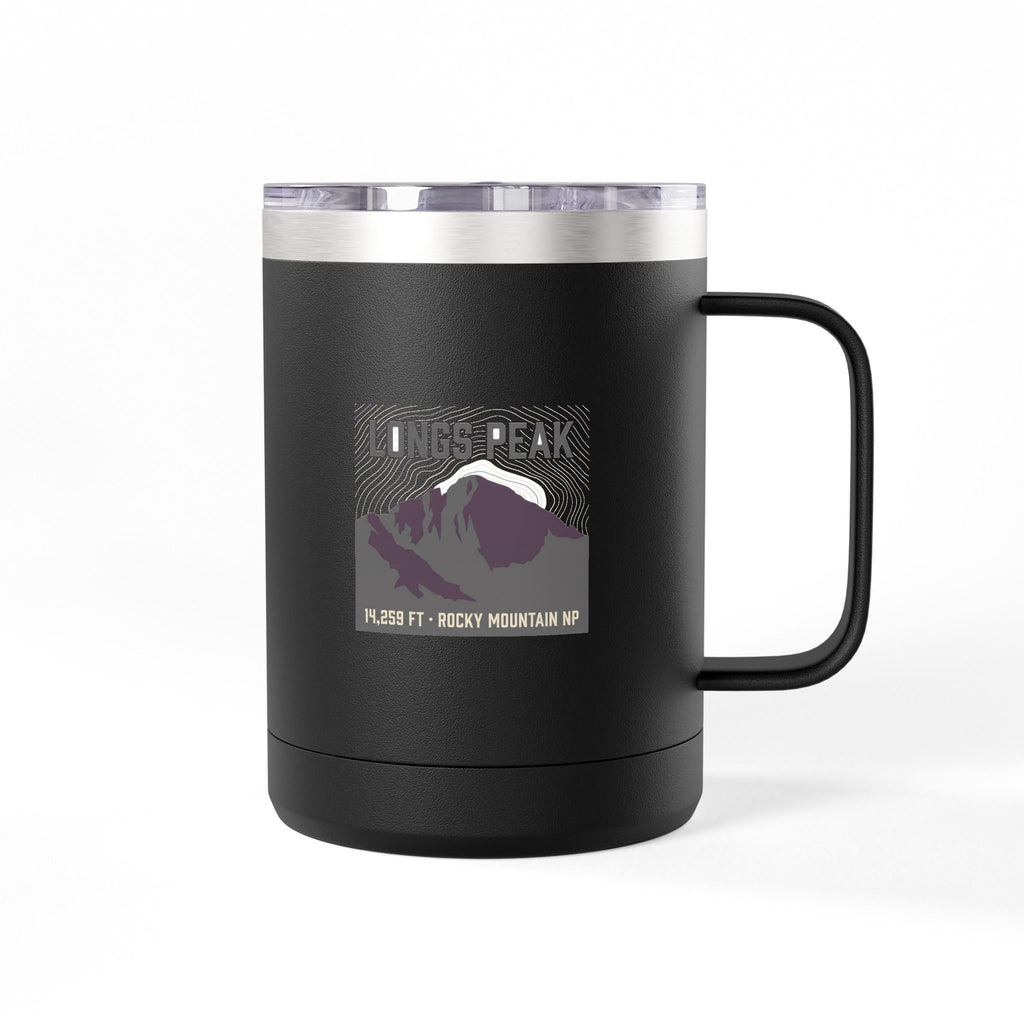 Longs Peak 15oz Coffee Tumbler | 14,259 ft Colorado Mountain Coffee Tumbler