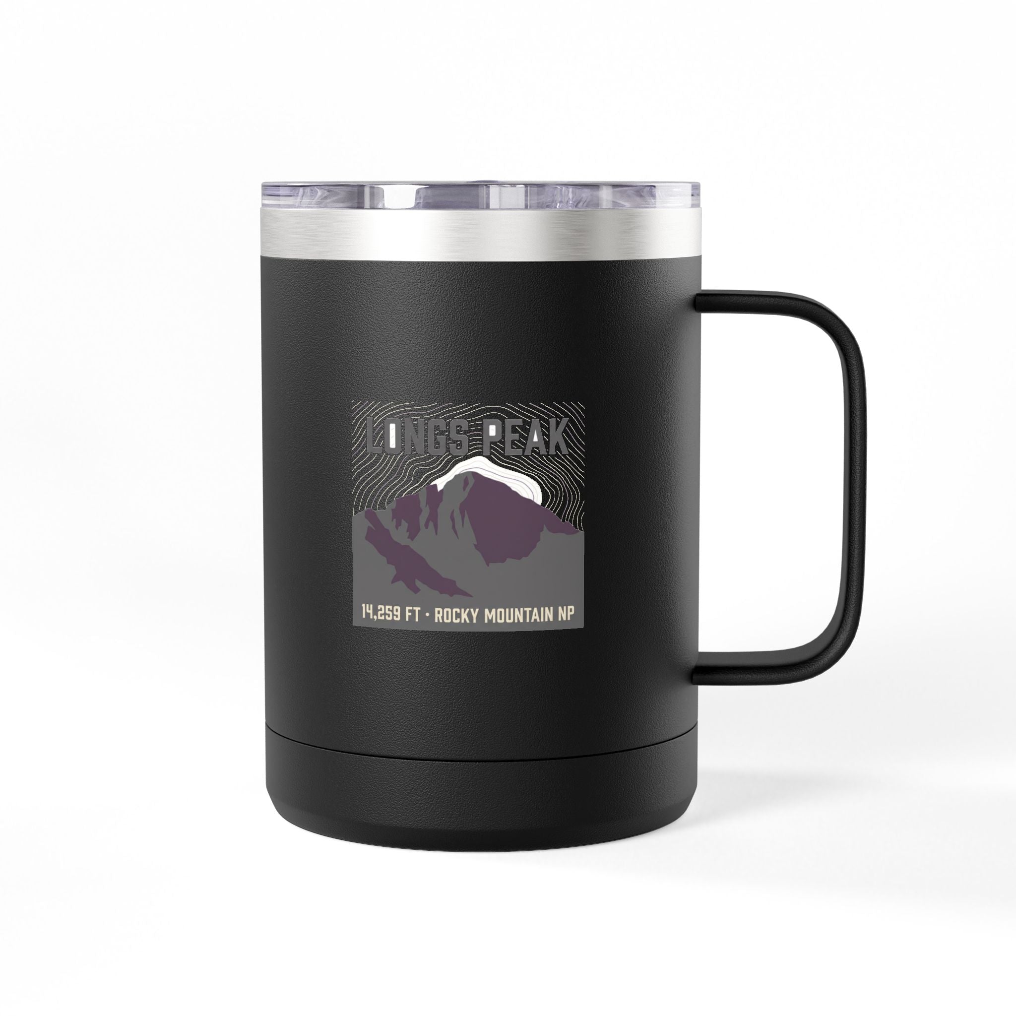Longs Peak 15oz Coffee Tumbler | 14,259 ft Colorado Mountain Coffee Tumbler