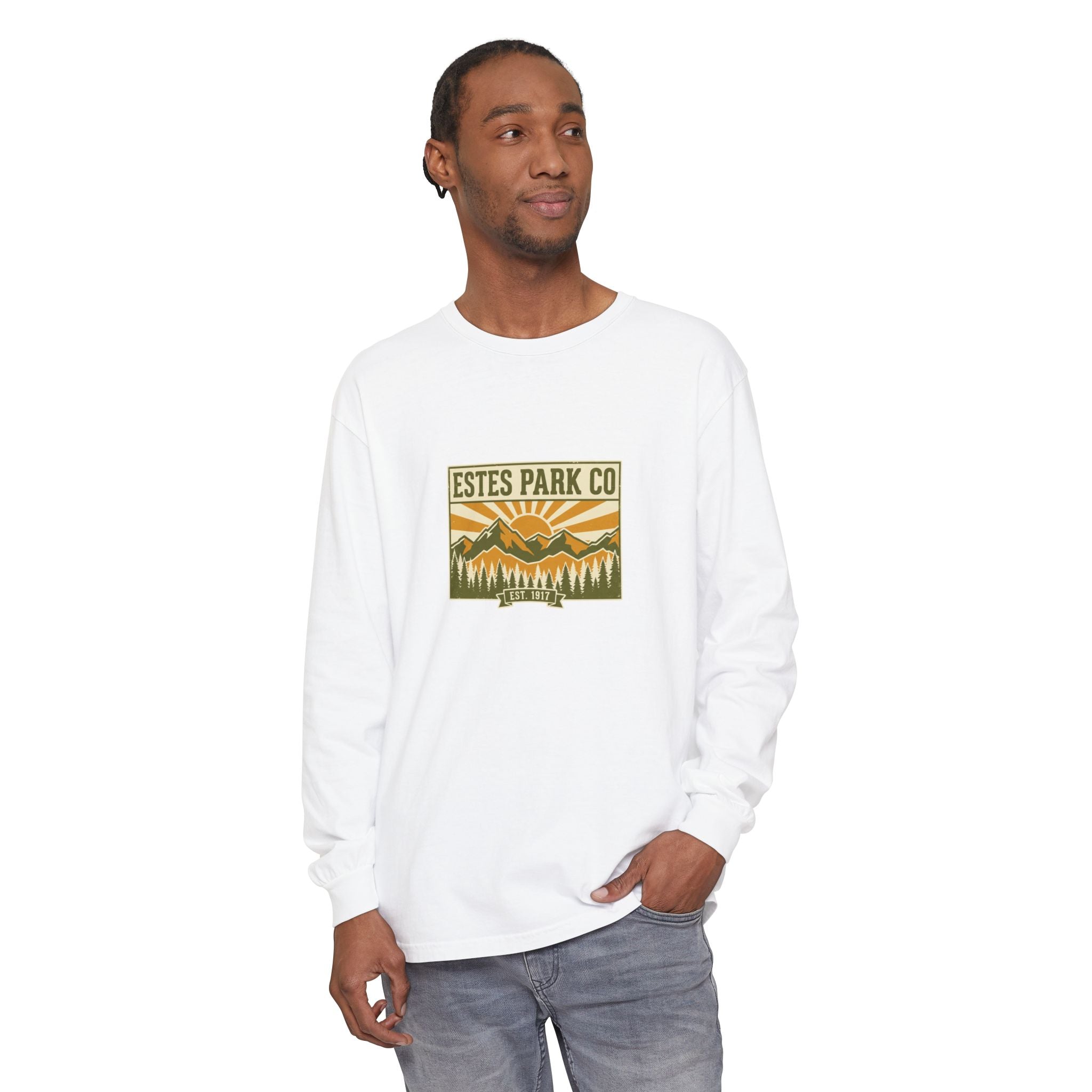 Estes Park CO Vintage Long Sleeve Tee | EST. 1917 Colorado Mountain Shirt