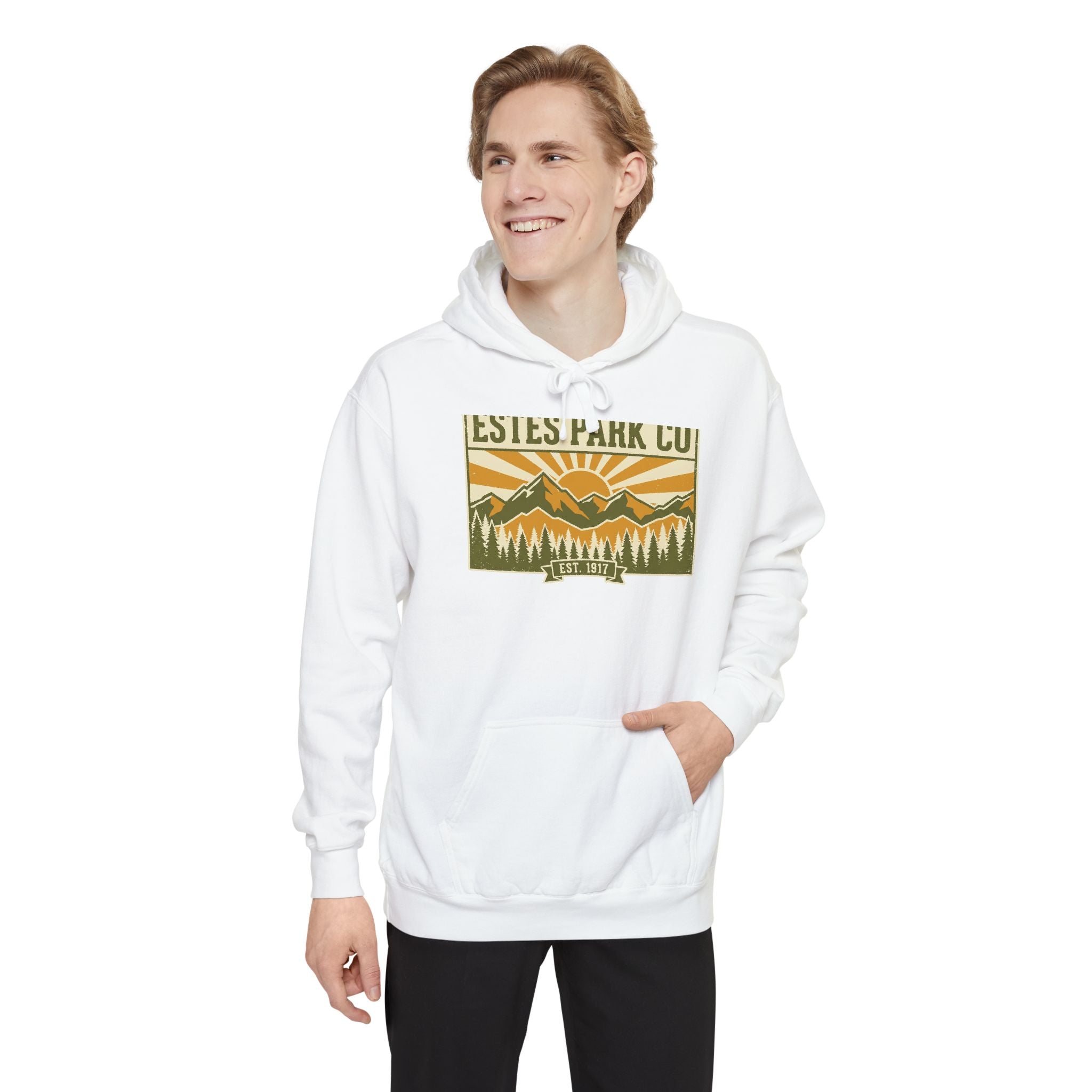Estes Park CO Vintage Hoodie | EST. 1917 Colorado Mountain Sweatshirt