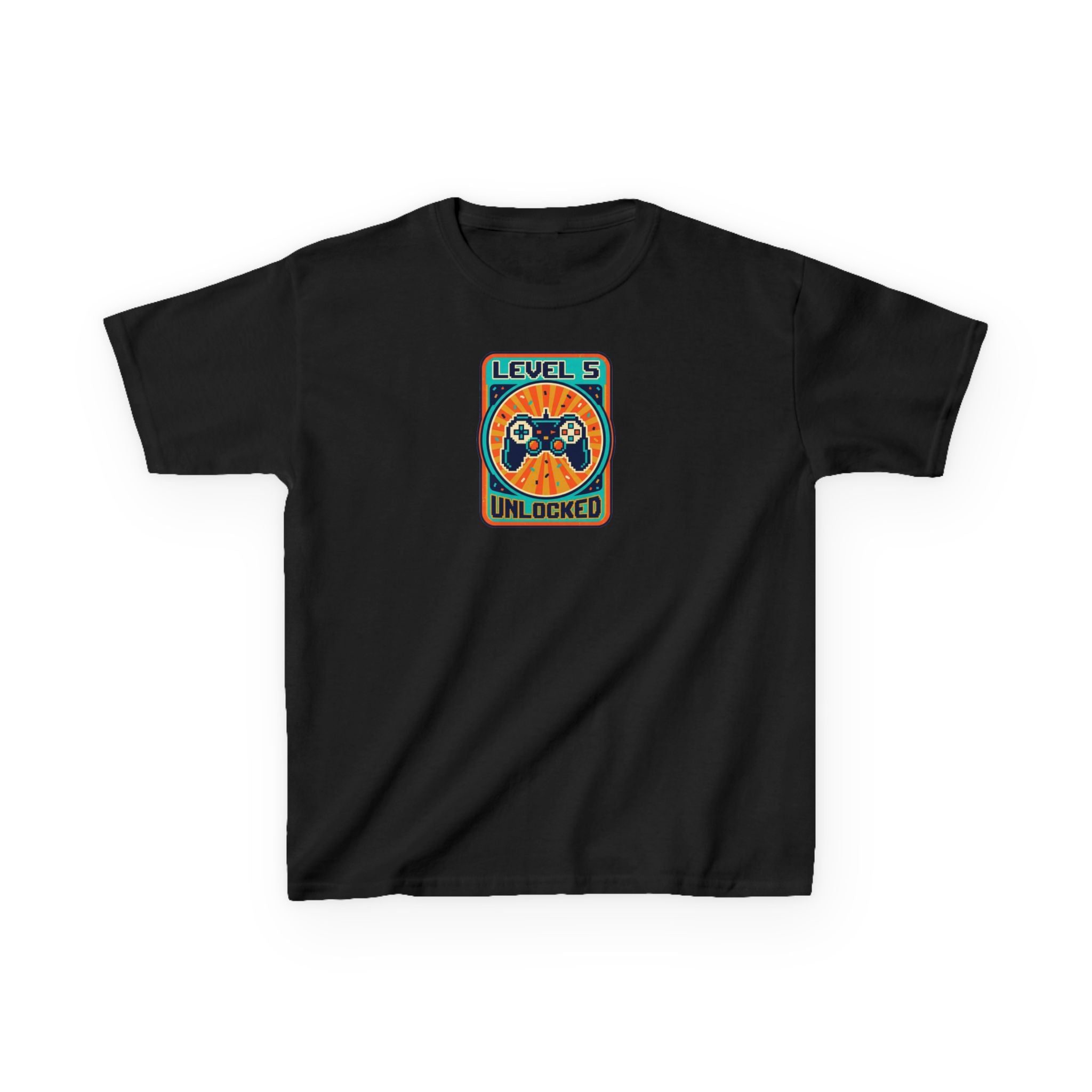 Level 5 Unlocked Birthday Shirt Gamer Kids Tee