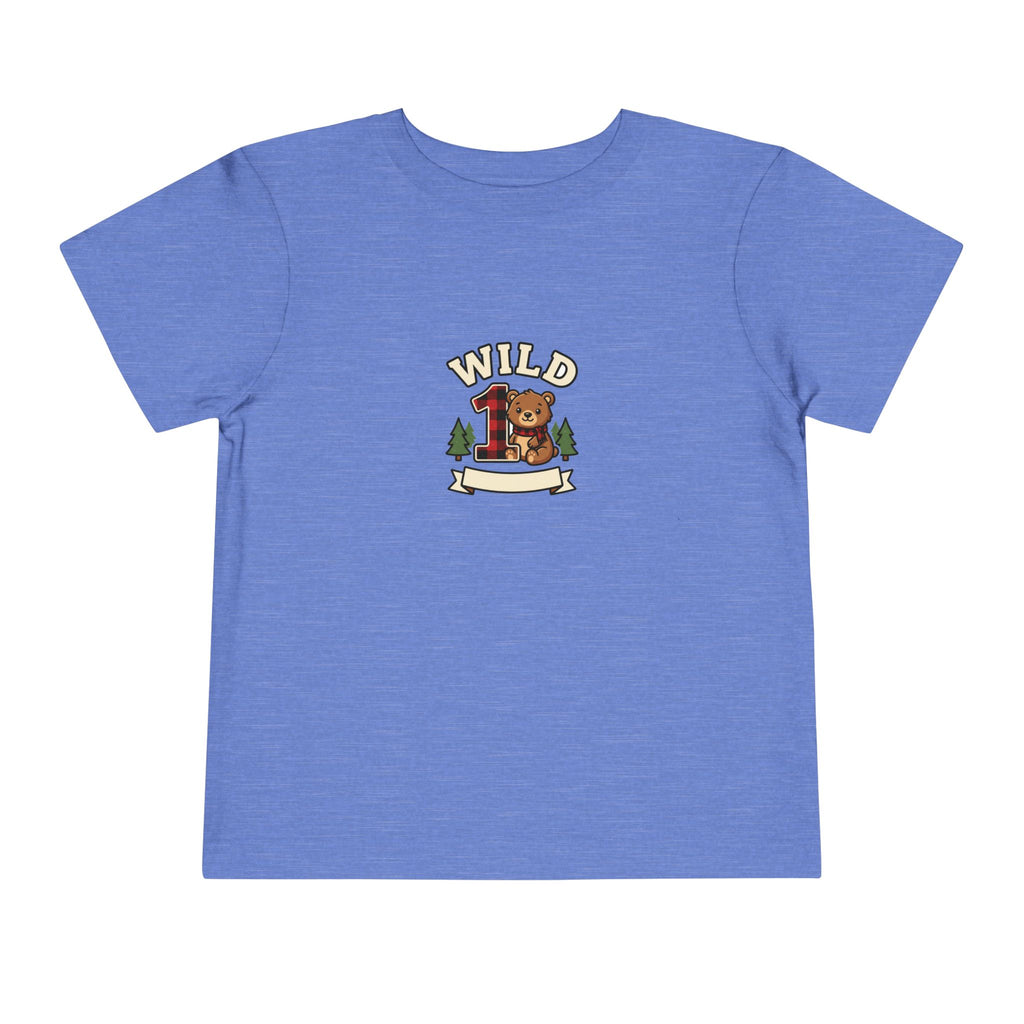 Wild One 1st Birthday Toddler Shirt Plaid Bear Tee
