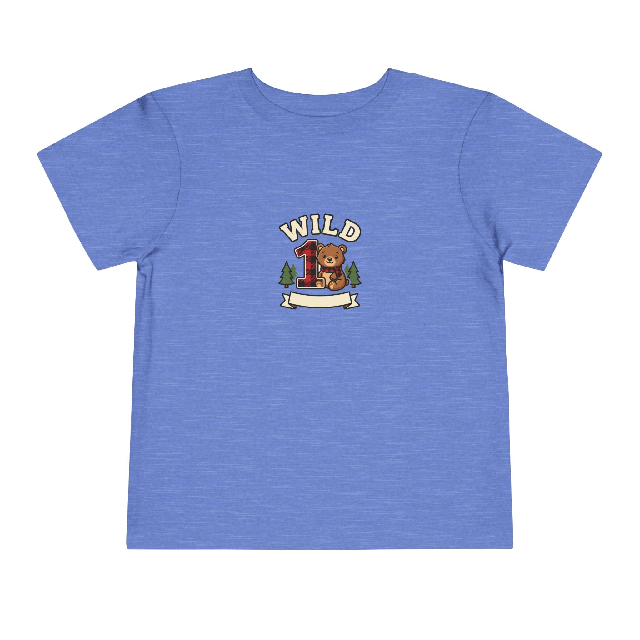 Wild One 1st Birthday Toddler Shirt Plaid Bear Tee