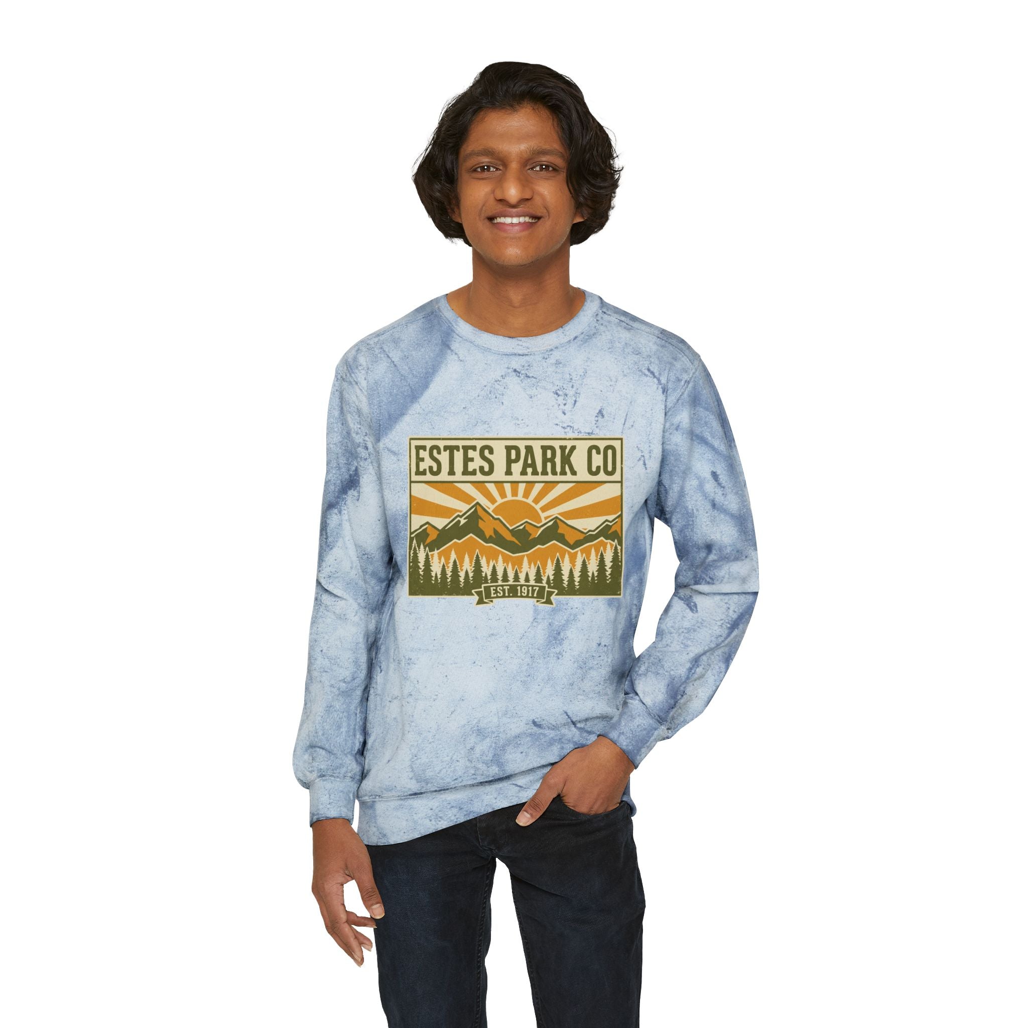 Estes Park CO Vintage Crewneck Sweatshirt | EST. 1917 Colorado Mountain Pullover