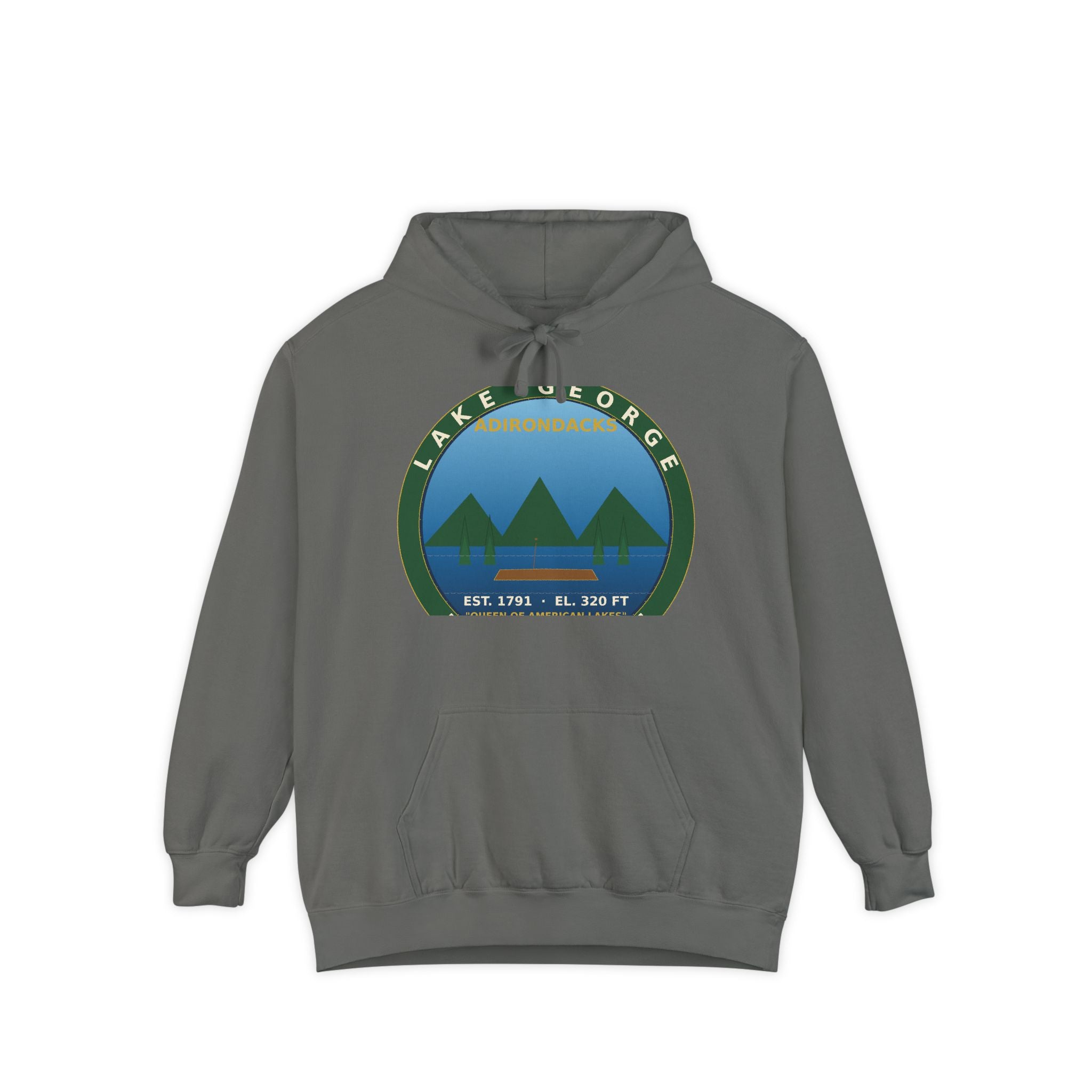 Lake George Adirondacks Badge Hoodie