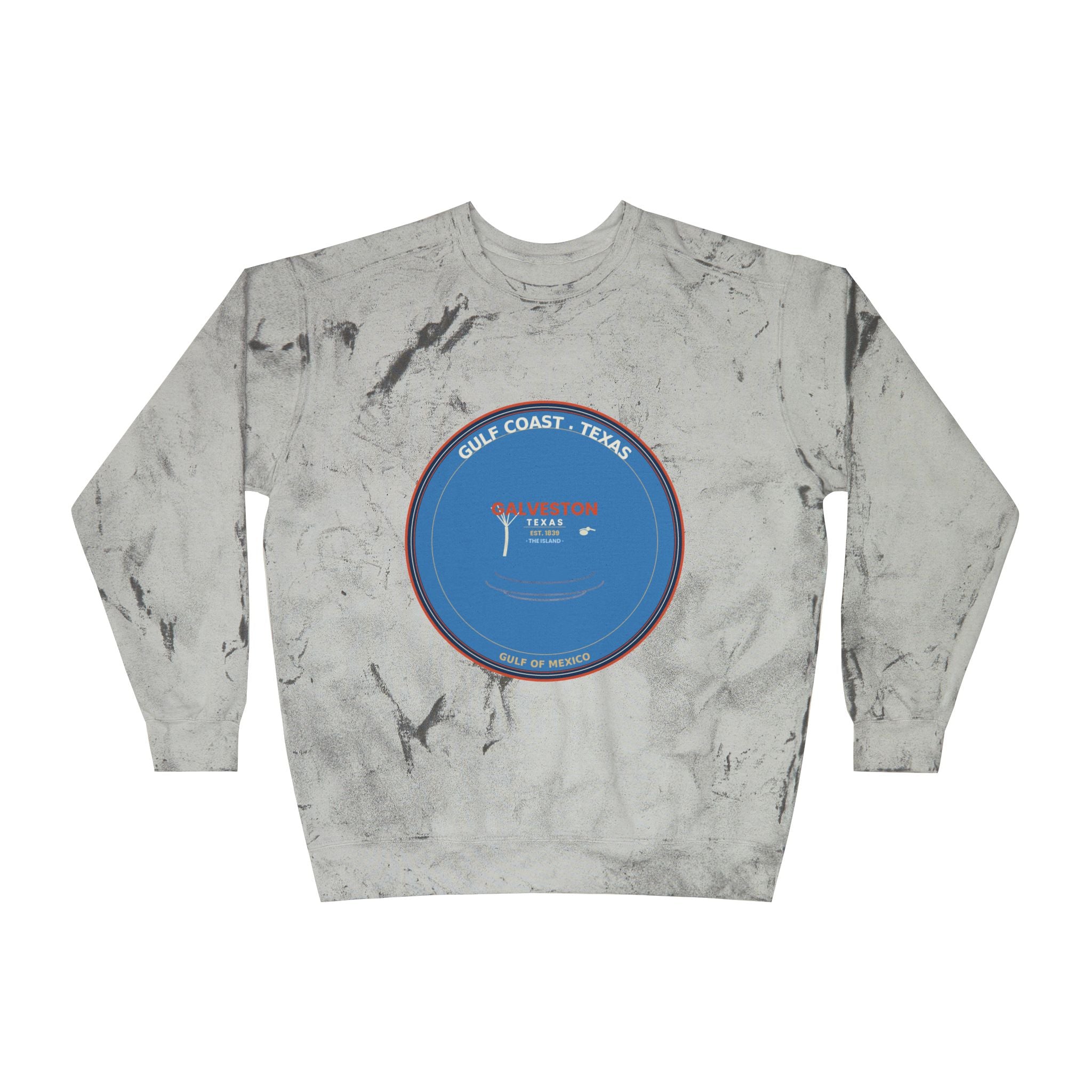 Galveston Texas Crewneck | Vintage Coastal Badge | CC 1566