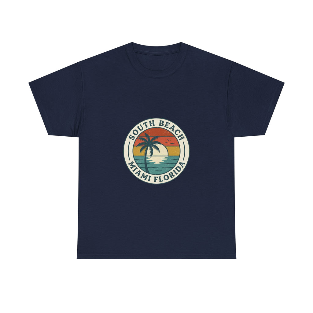 South Beach Miami Retro Tee | Vintage Travel Badge Summer Shirt