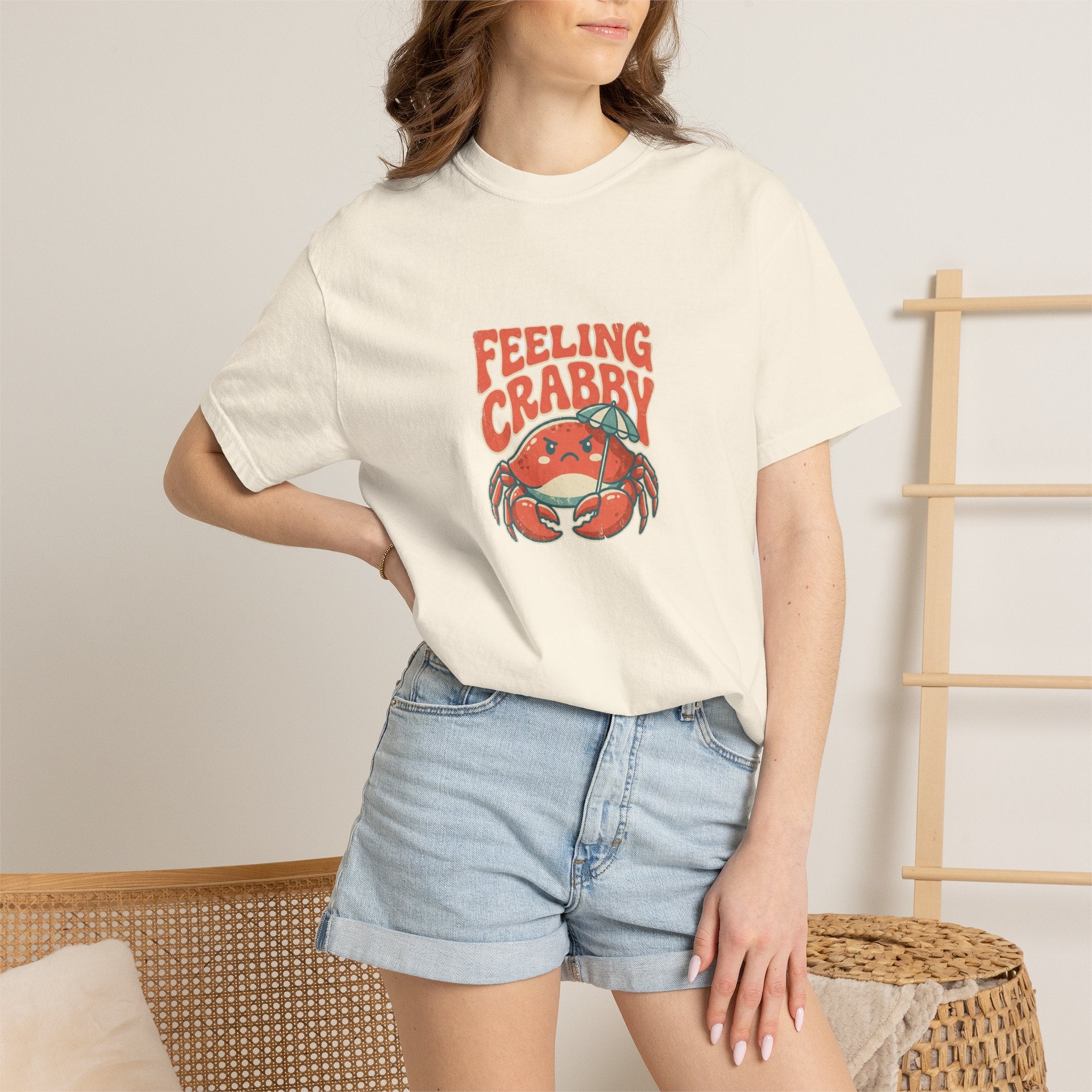 Feeling Crabby Shirt | Funny Crab Tee Comfort Colors Summer Beach